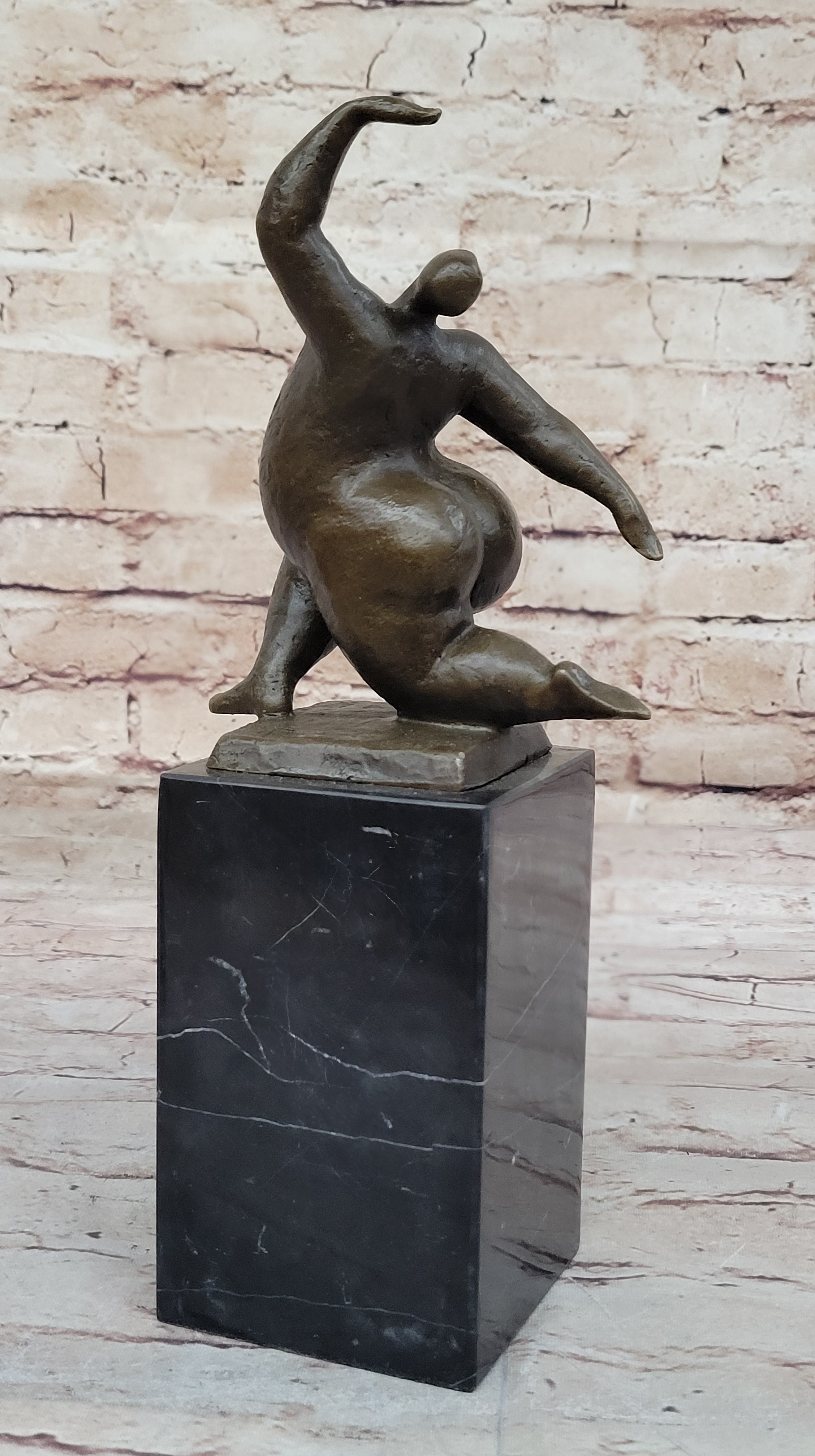 MILO Bronze Sculpture EUROPEAN BRONZE FINERY Mid Century Abstract FIGURAL MODERN