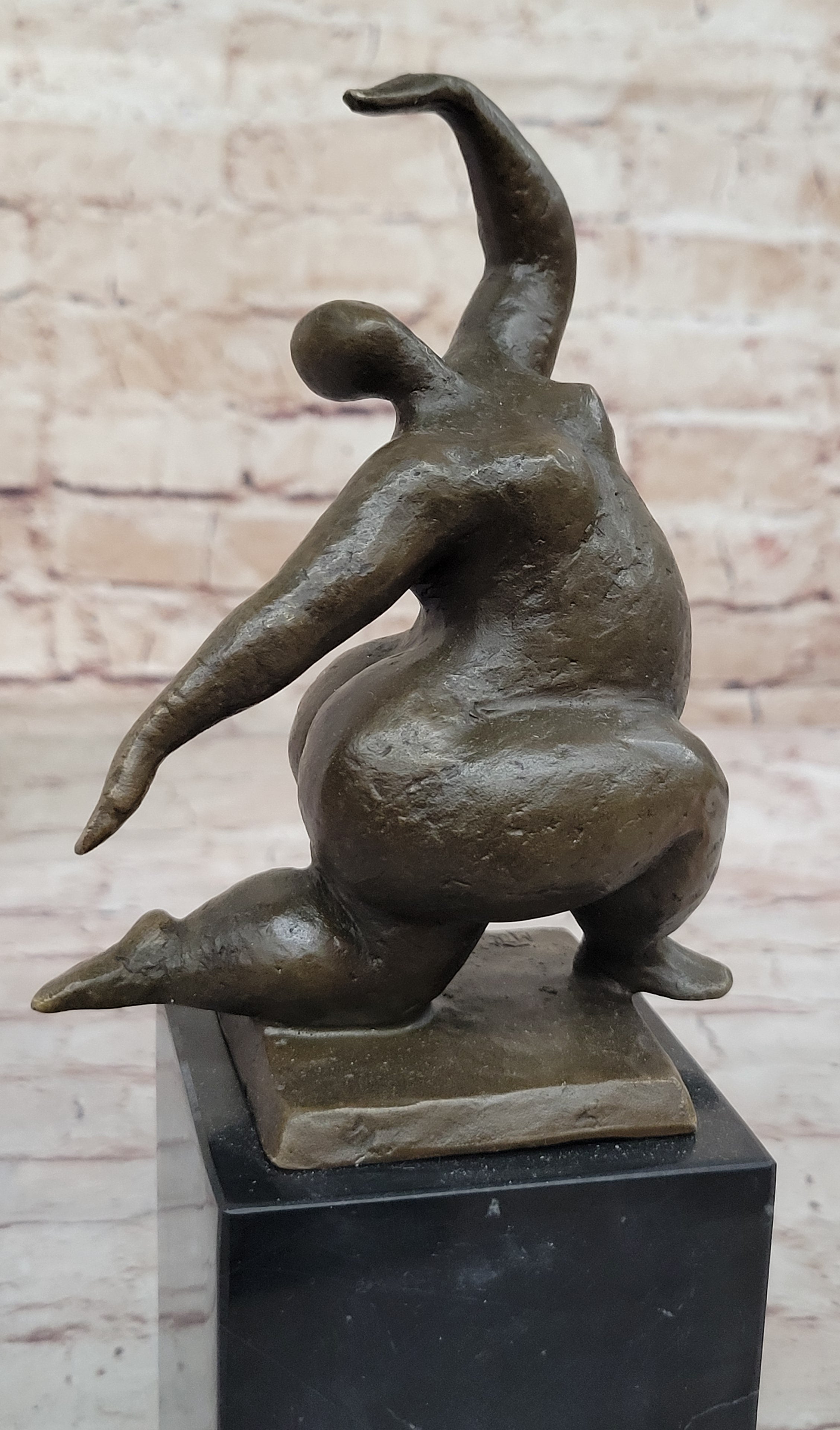 MILO Bronze Sculpture EUROPEAN BRONZE FINERY Mid Century Abstract FIGURAL MODERN