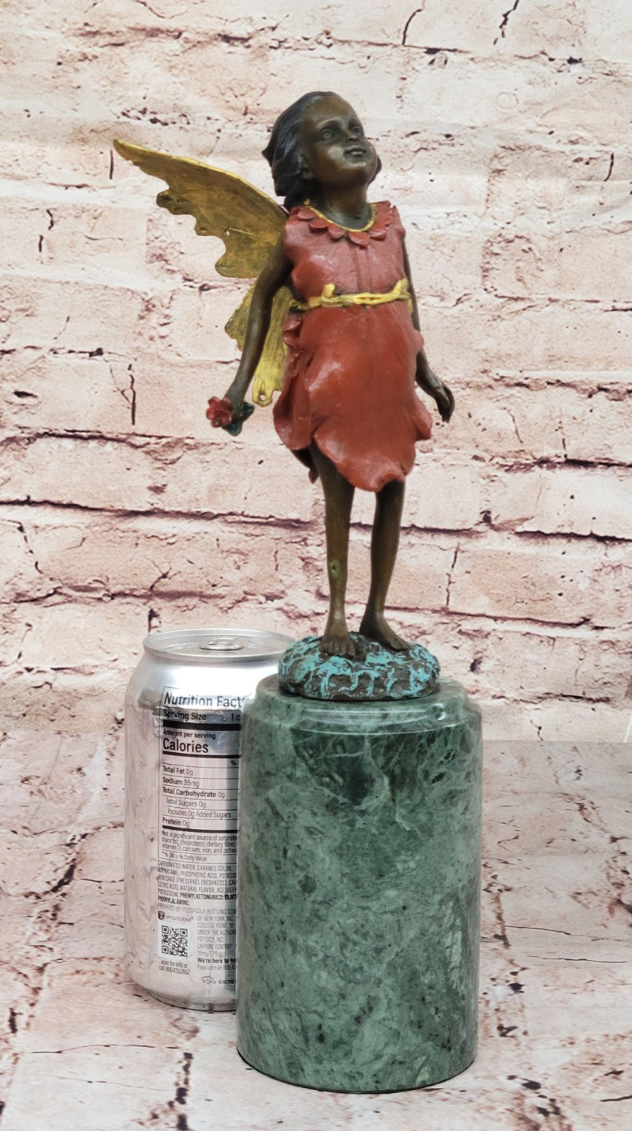 Mythical Statue: Handcrafted Multi-Color Patina Angel Fairy Bronze Sculpture by Milo