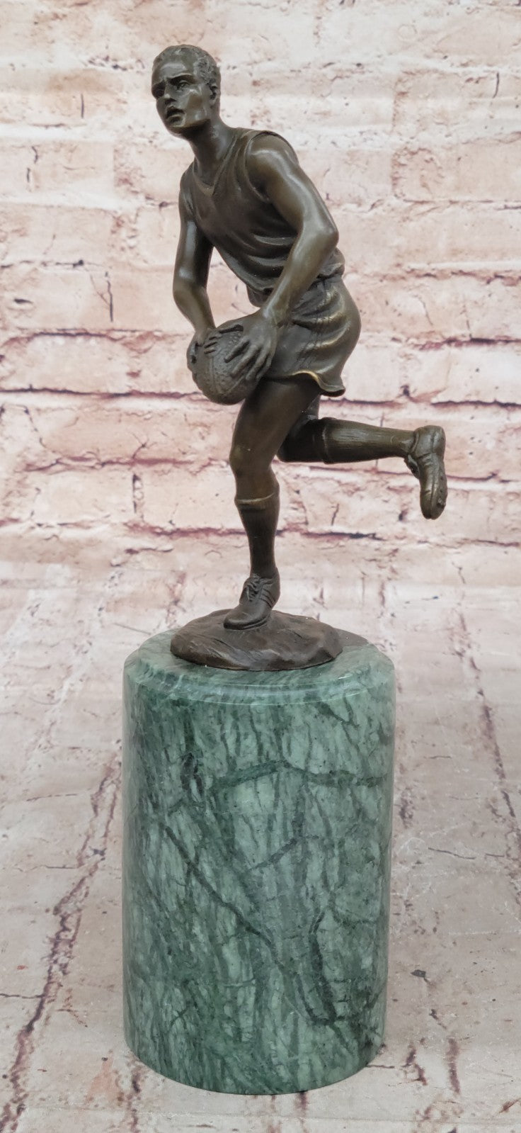 Handcrafted bronze sculpture SALE Trophy Player Football Rugby League Union