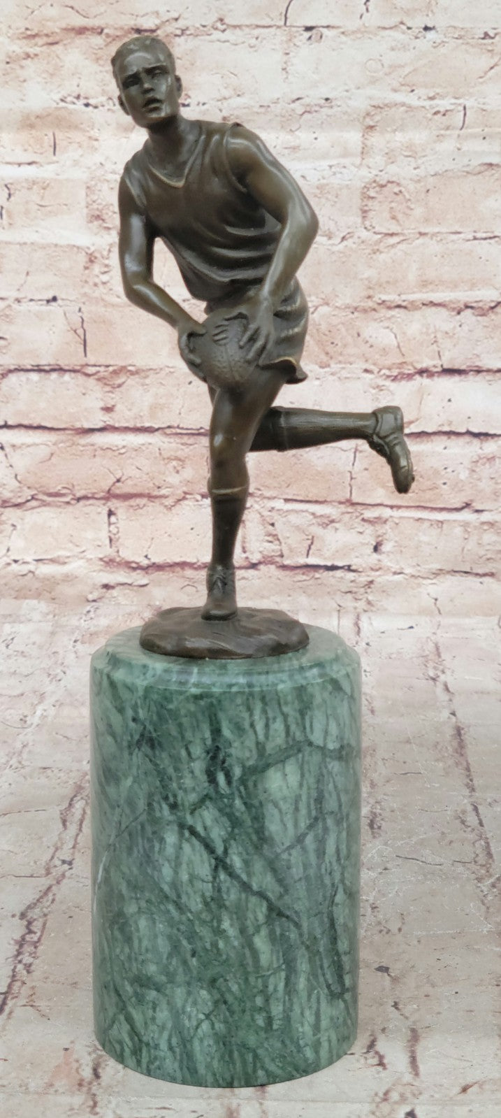 Handcrafted bronze sculpture SALE Trophy Player Football Rugby League Union