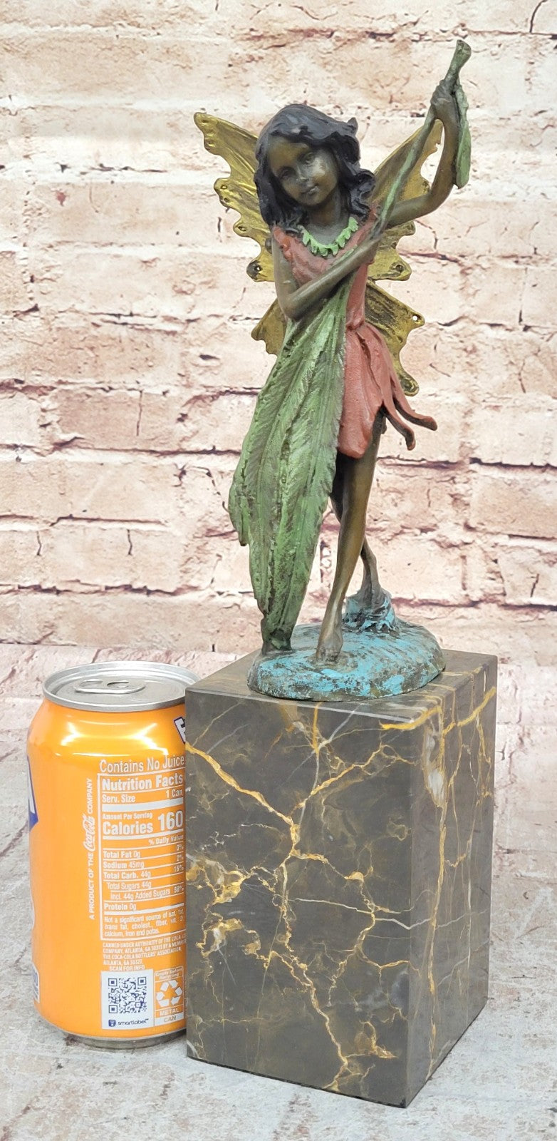 Tall Fairy Angel Multi Color Patina Bronze Sculpture Hot Cast Mythical Figurine