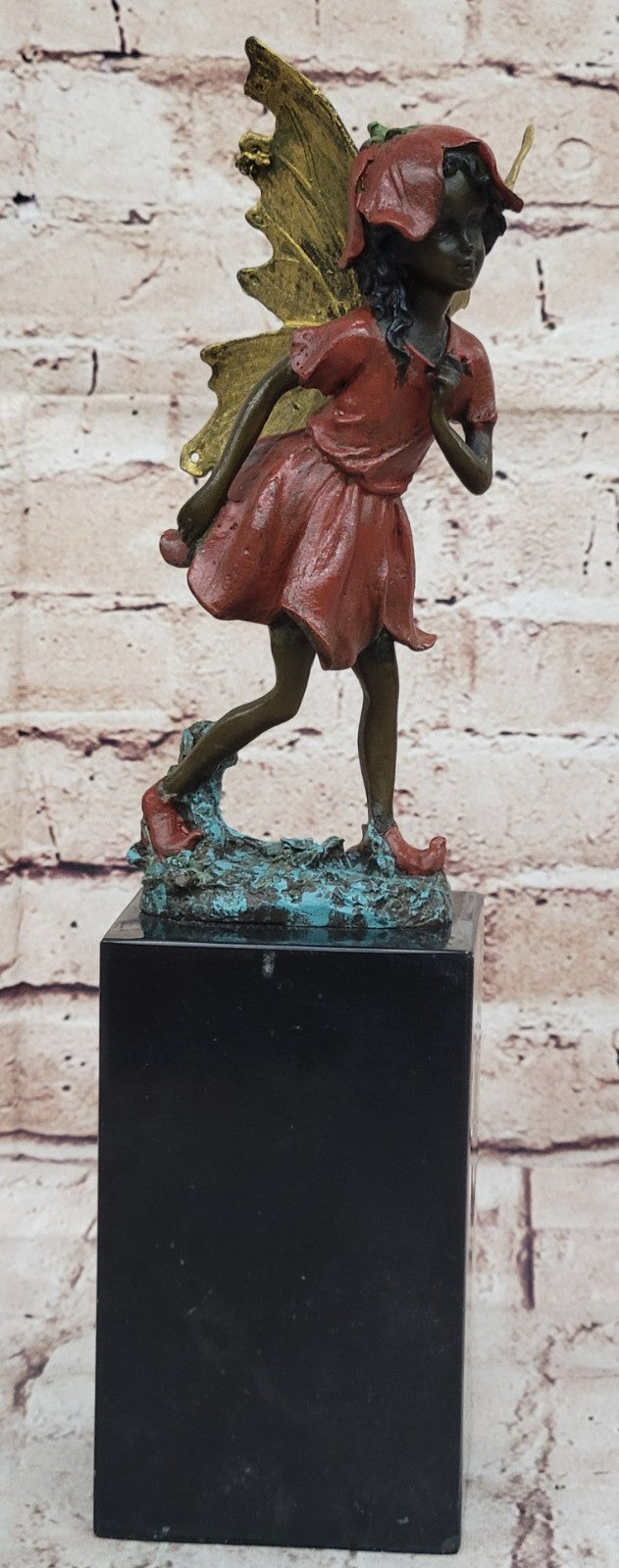 Signed Multi Color Fairy Angel Bronze Sculpture: Original Artwork by Milo