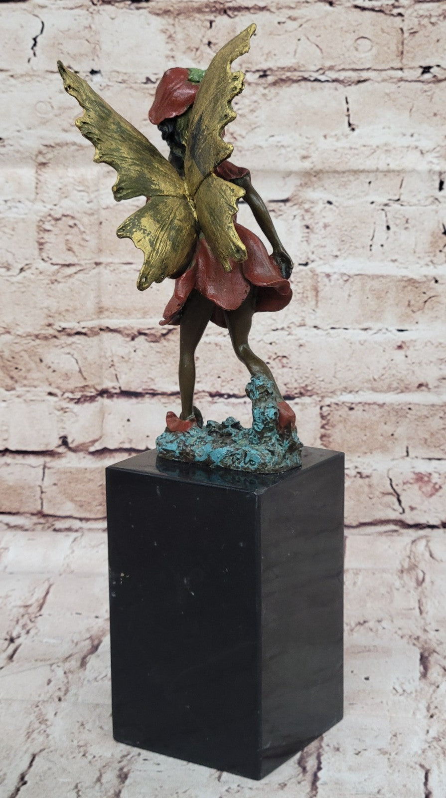 Signed Multi Color Fairy Angel Bronze Sculpture: Original Artwork by Milo