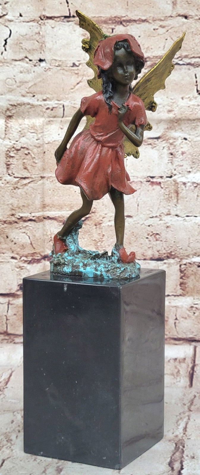 Signed Multi Color Fairy Angel Bronze Sculpture: Original Artwork by Milo