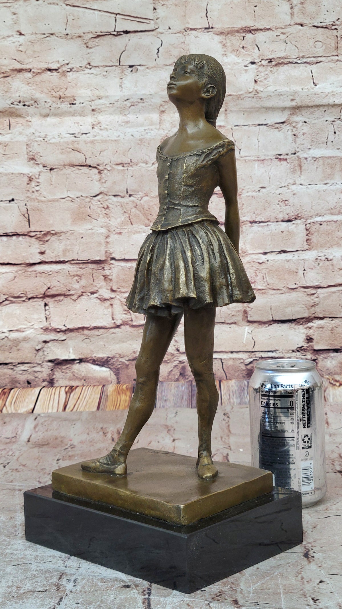 Hot Cast Prima Ballerina Bronze Sculpture Art Deco Marble Base Figurine Gift LRG
