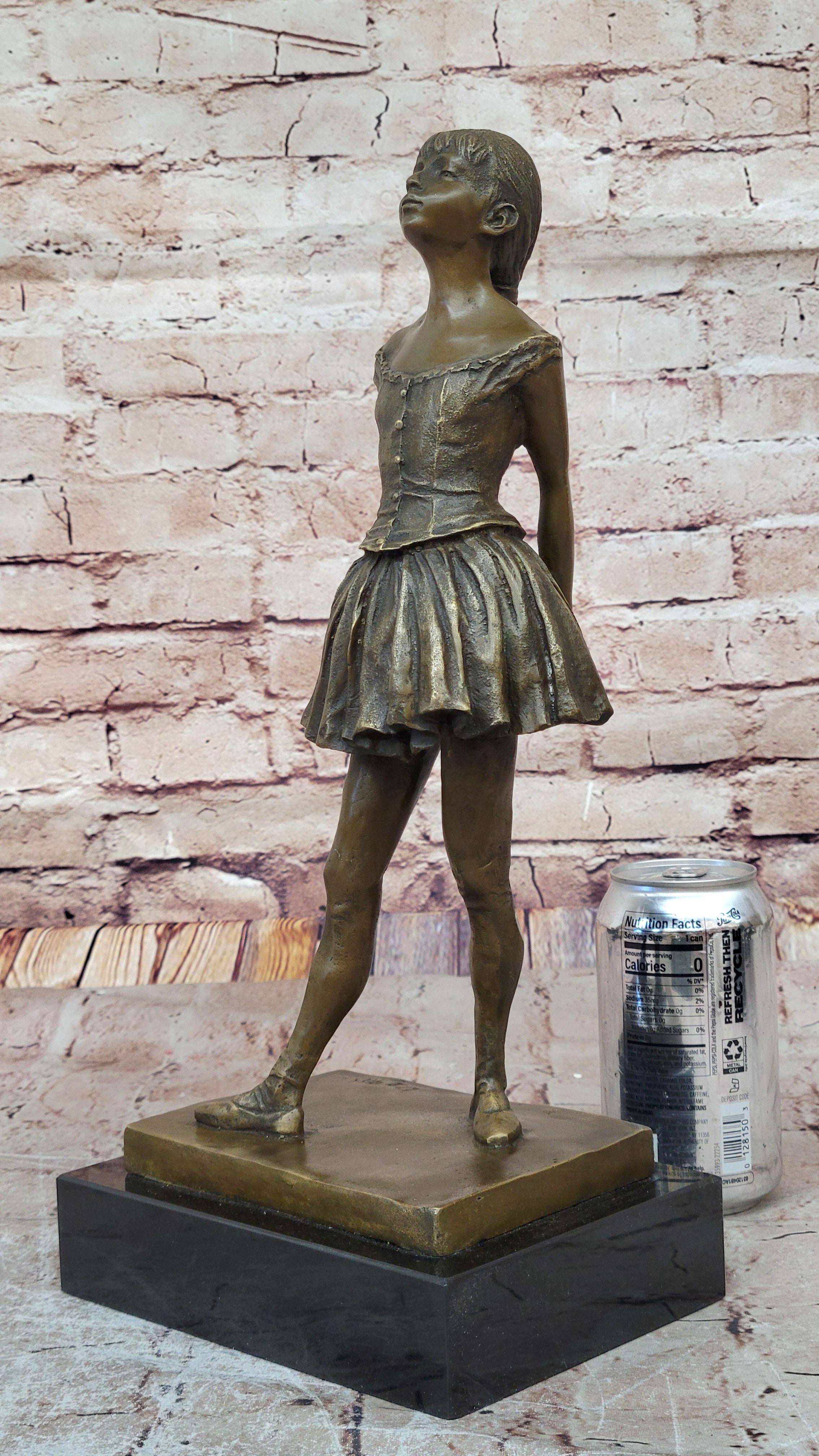 Hot Cast Prima Ballerina Bronze Sculpture Art Deco Marble Base Figurine Gift LRG
