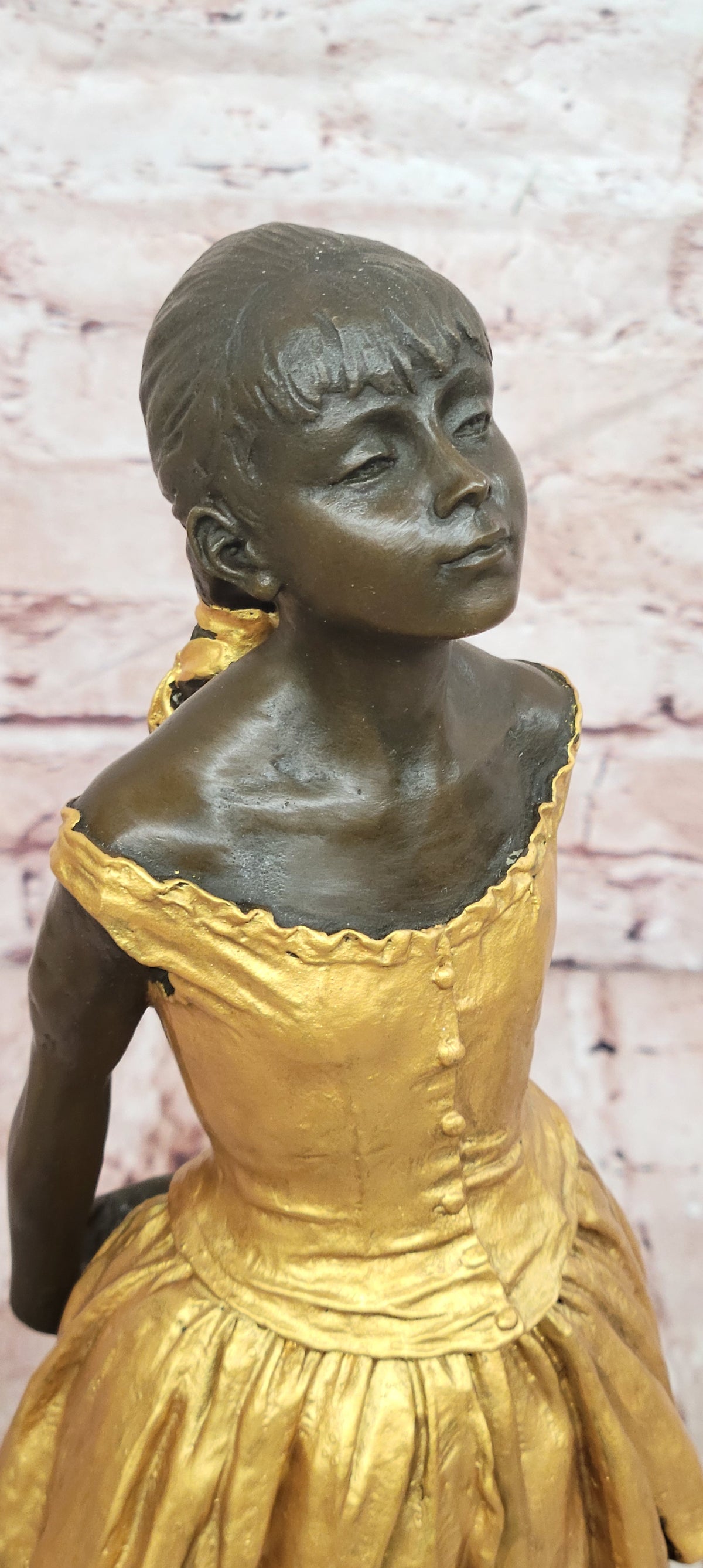 Bronze Ballet Dancer Statue Edgar Degas Little Dancer Ballerina Collectible