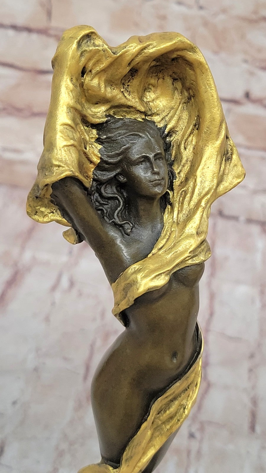 Art Deco Mid Century Nude Female Girl Woman Lady Bronze Sculpture by Miguel Lopez