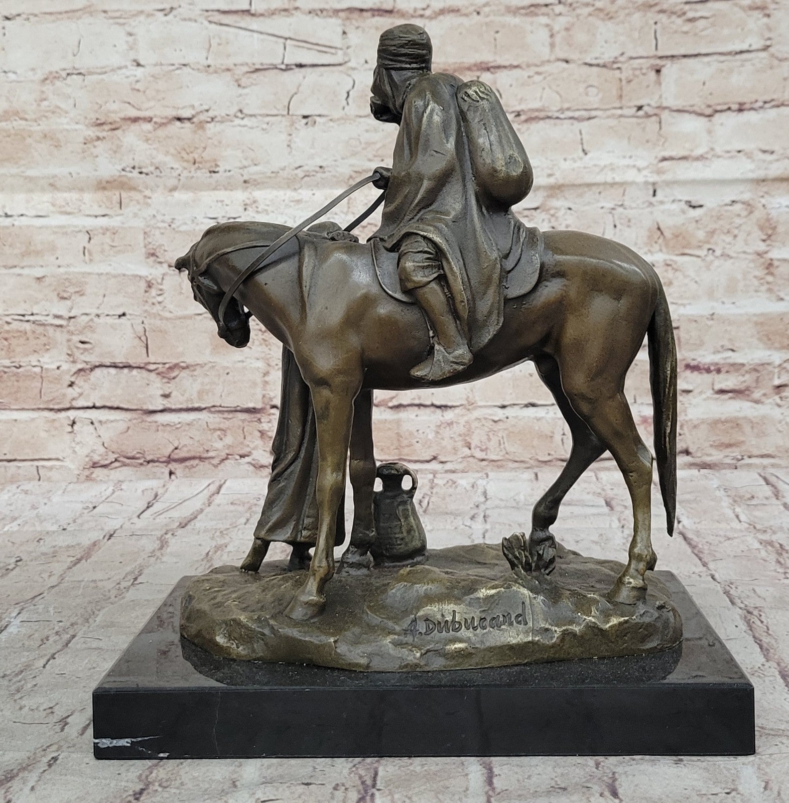 Vienna Bronze Arab Hunter with his Wife Bronze Sculpture Museum Quality Figurine