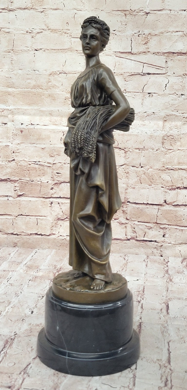 Hot Cast Fencer Sport Bronze Sculpture Home Office Trophy Marble Base Figurine