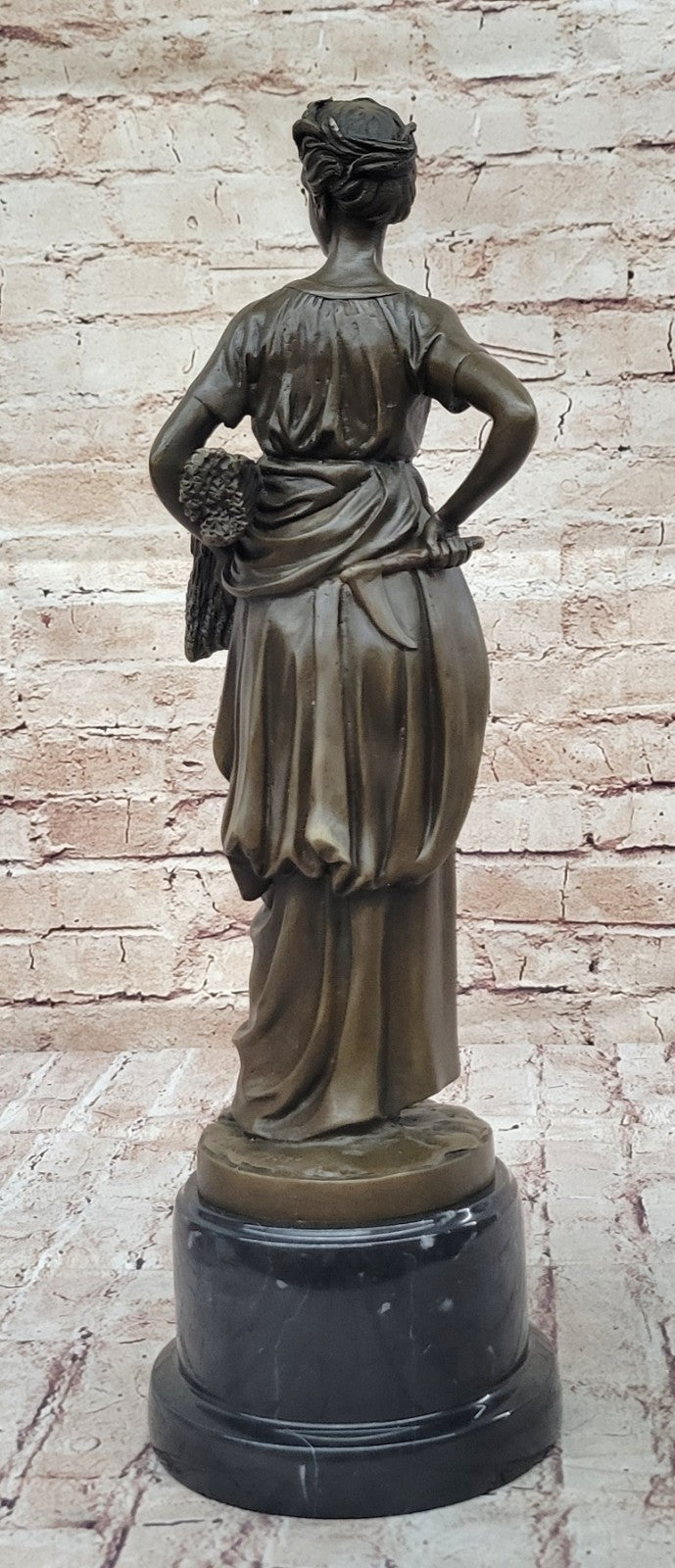 Hot Cast Fencer Sport Bronze Sculpture Home Office Trophy Marble Base Figurine