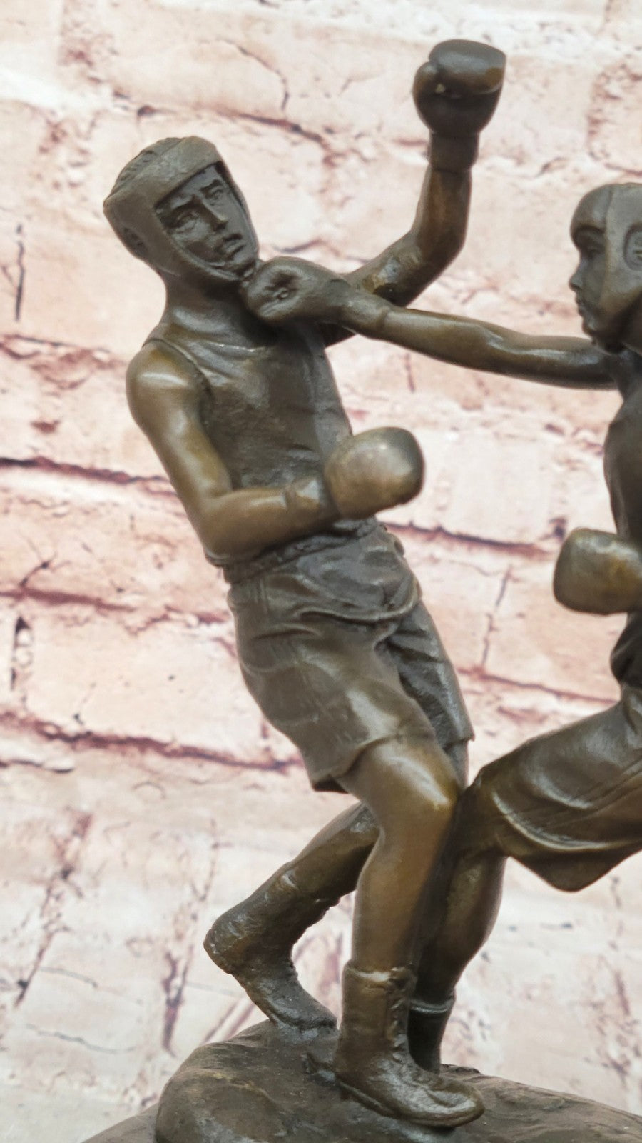 Home/Office Art Deco Bronze Statue Signed Original Milo Last Round Boxer Boxing