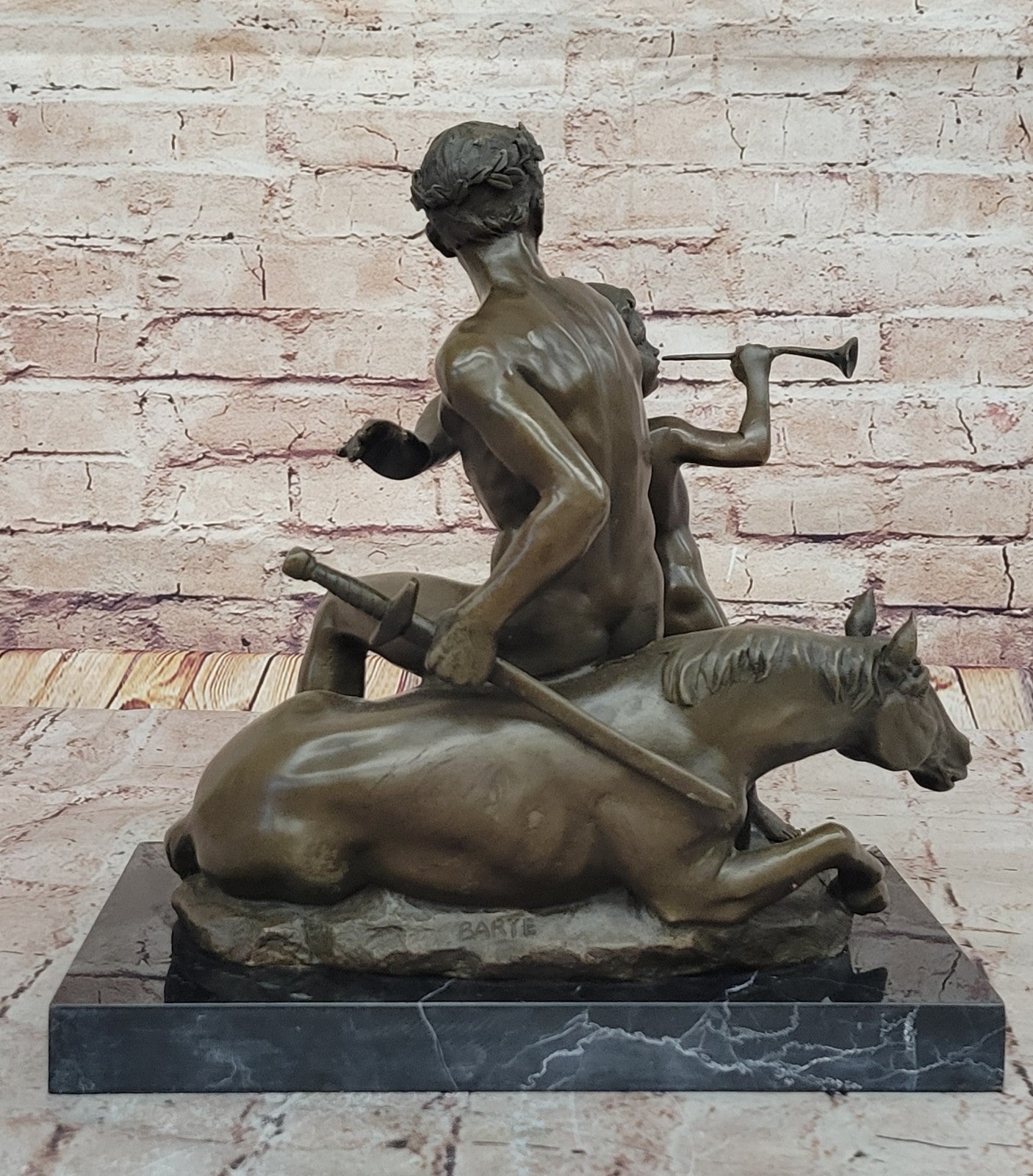 Handcrafted The Royal Family with Fateful Horse Bronze Sculpture by Barye Deal