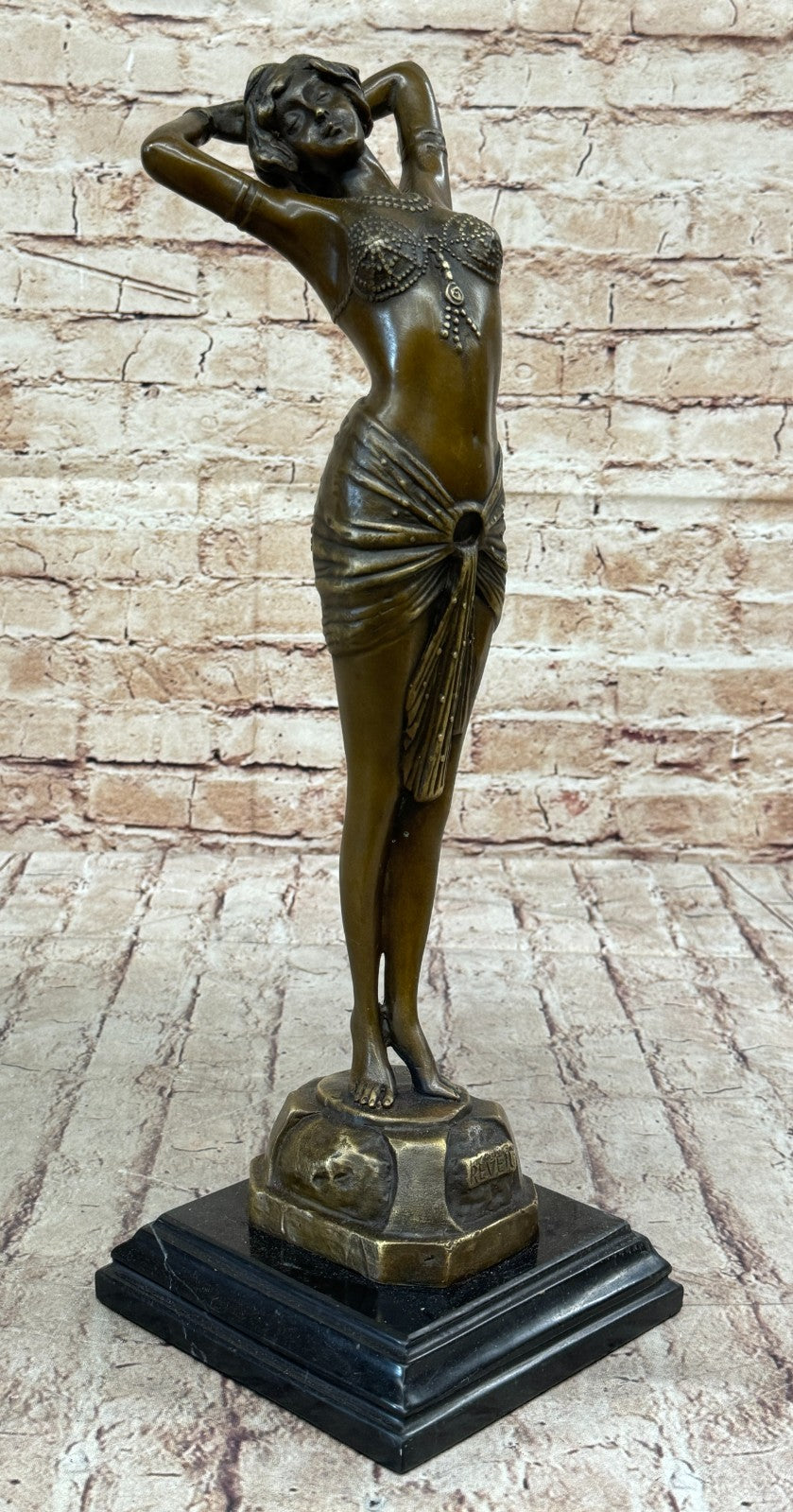 Bronze Sculpture Actress Model Designer Hot Cast Temptress Figurine Figure Decor