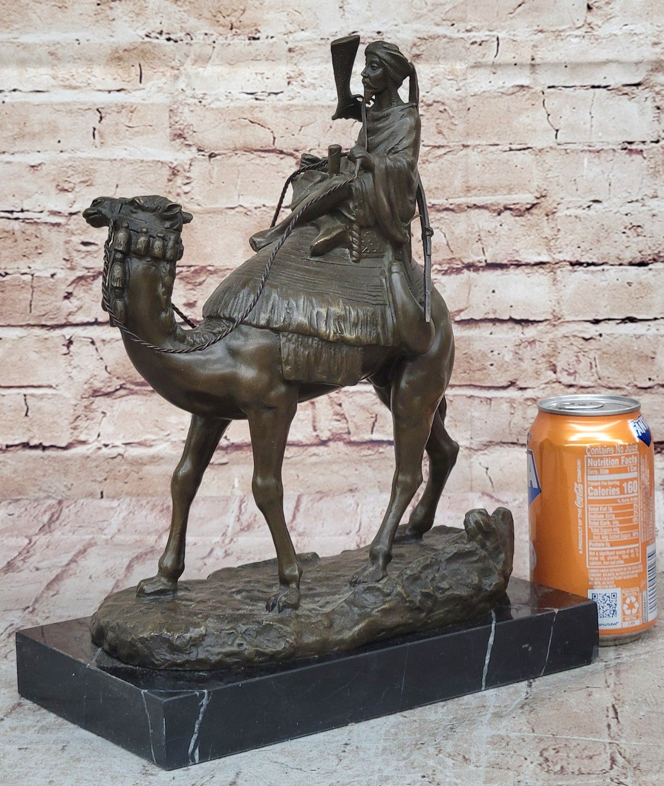 Arab Camel Rider Bronze Sculpture Home Office Decoration Hand Made Figurine SALE