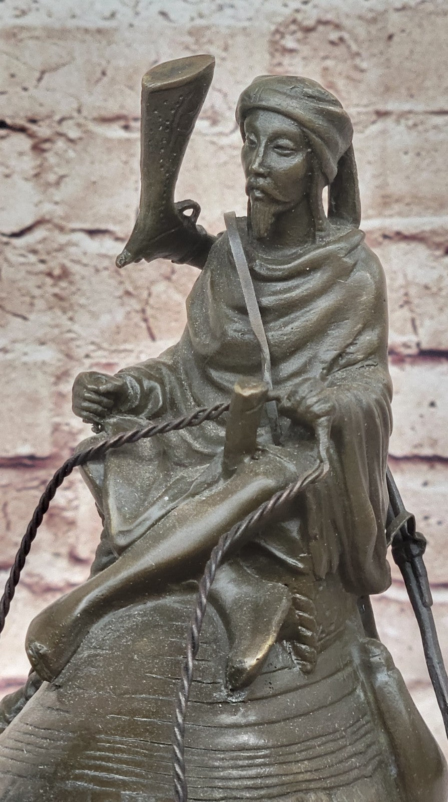 Arab Camel Rider Bronze Sculpture Home Office Decoration Hand Made Figurine SALE