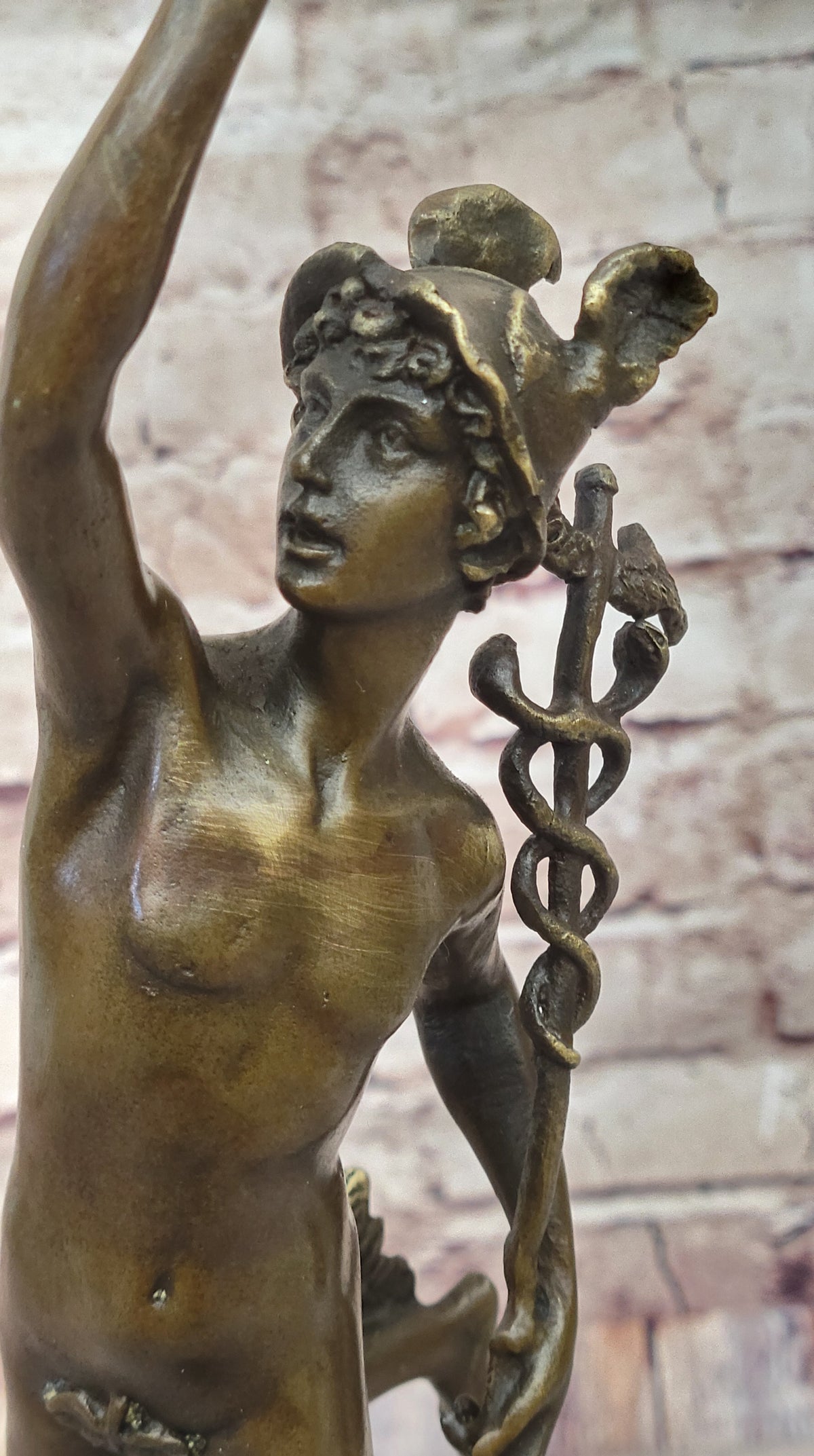 Bronze Sculpture Statue MUSEUM QUALITY GRAND TOUR SIGNED FLYING MERCURY FIGURINE