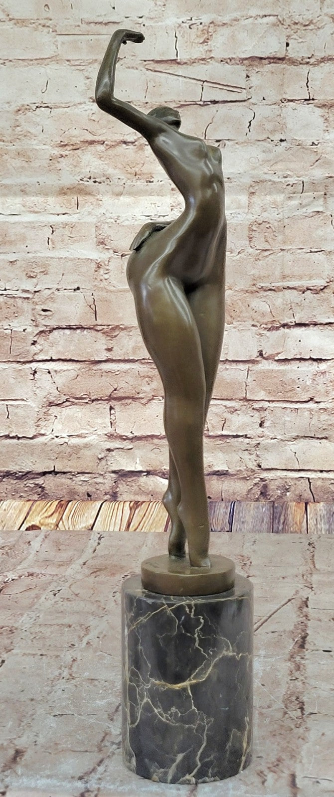 Sign Original Juno Tribute To Botero Nude Relaxed Woman Marble Bronze Sculpture