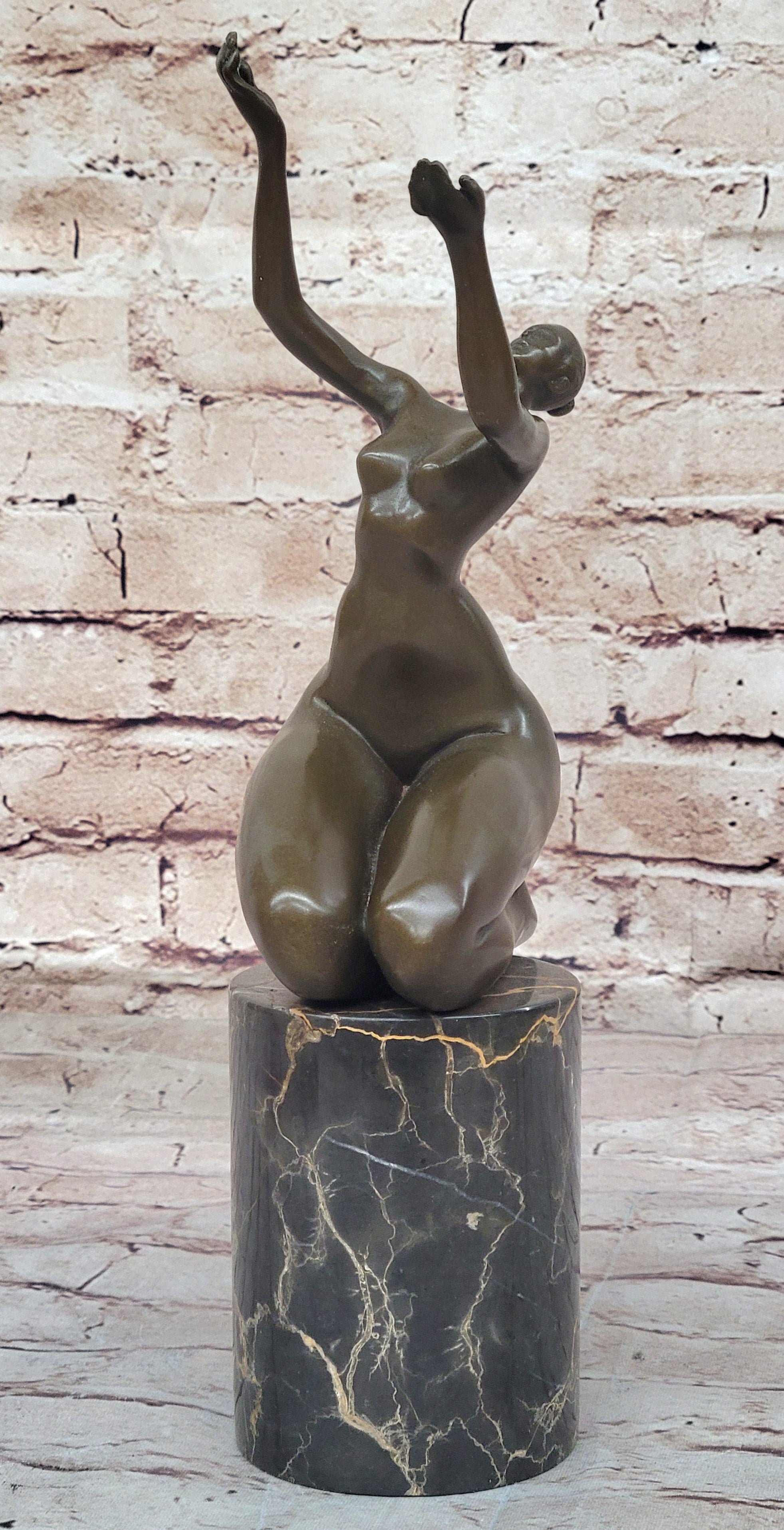 BRONZE SCULPTURE ART ABSTRACT SURREALISM DANCER NUDE WOMAN HOME OFFICE GIFT SALE