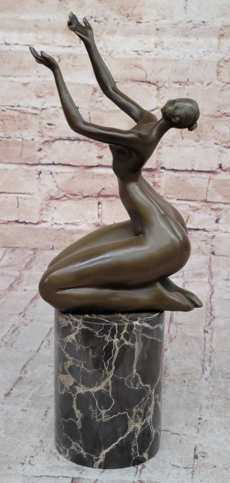 BRONZE SCULPTURE ART ABSTRACT SURREALISM DANCER NUDE WOMAN HOME OFFICE GIFT SALE