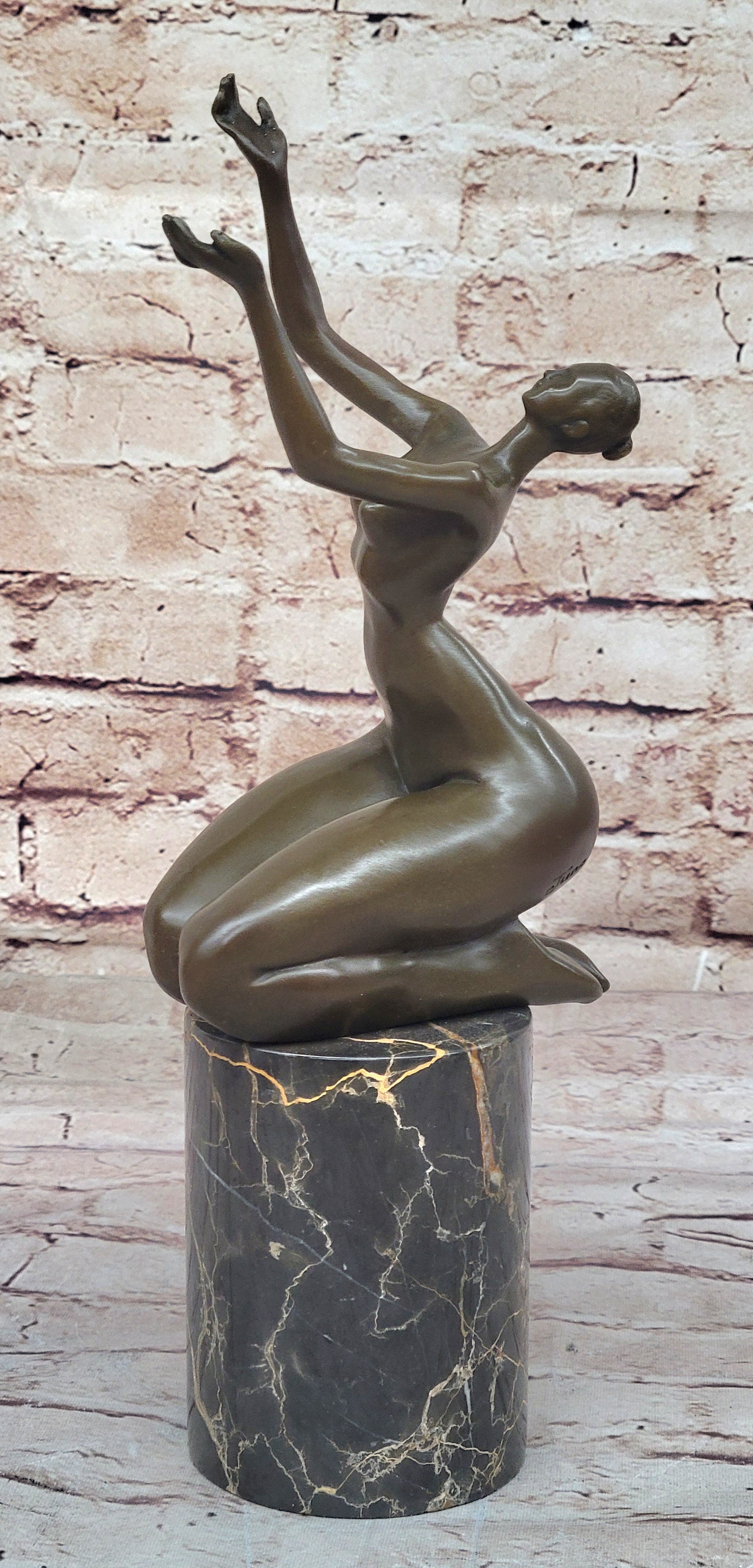 BRONZE SCULPTURE ART ABSTRACT SURREALISM DANCER NUDE WOMAN HOME OFFICE GIFT SALE
