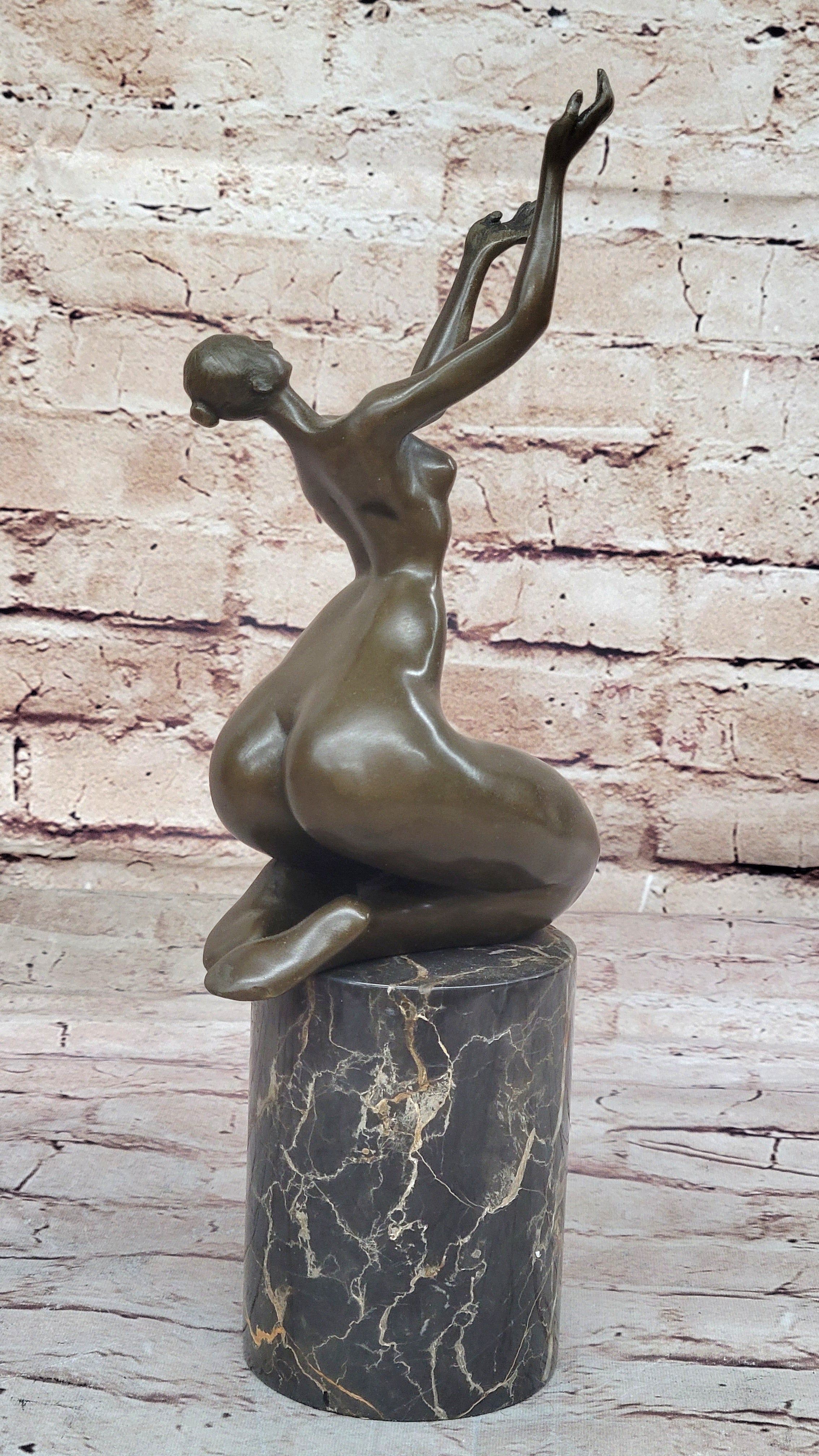 BRONZE SCULPTURE ART ABSTRACT SURREALISM DANCER NUDE WOMAN HOME OFFICE GIFT SALE