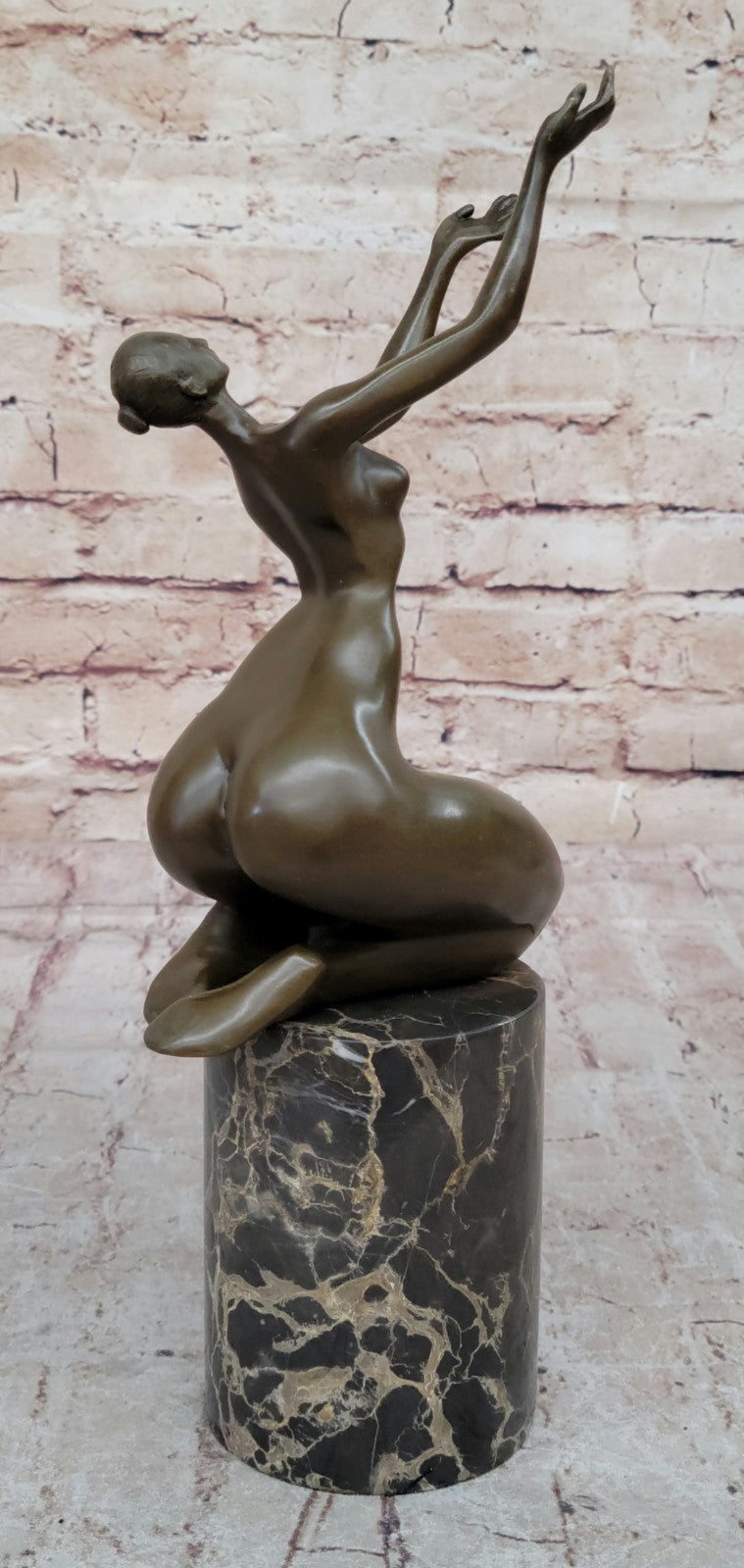 BRONZE SCULPTURE ART ABSTRACT SURREALISM DANCER NUDE WOMAN HOME OFFICE GIFT SALE