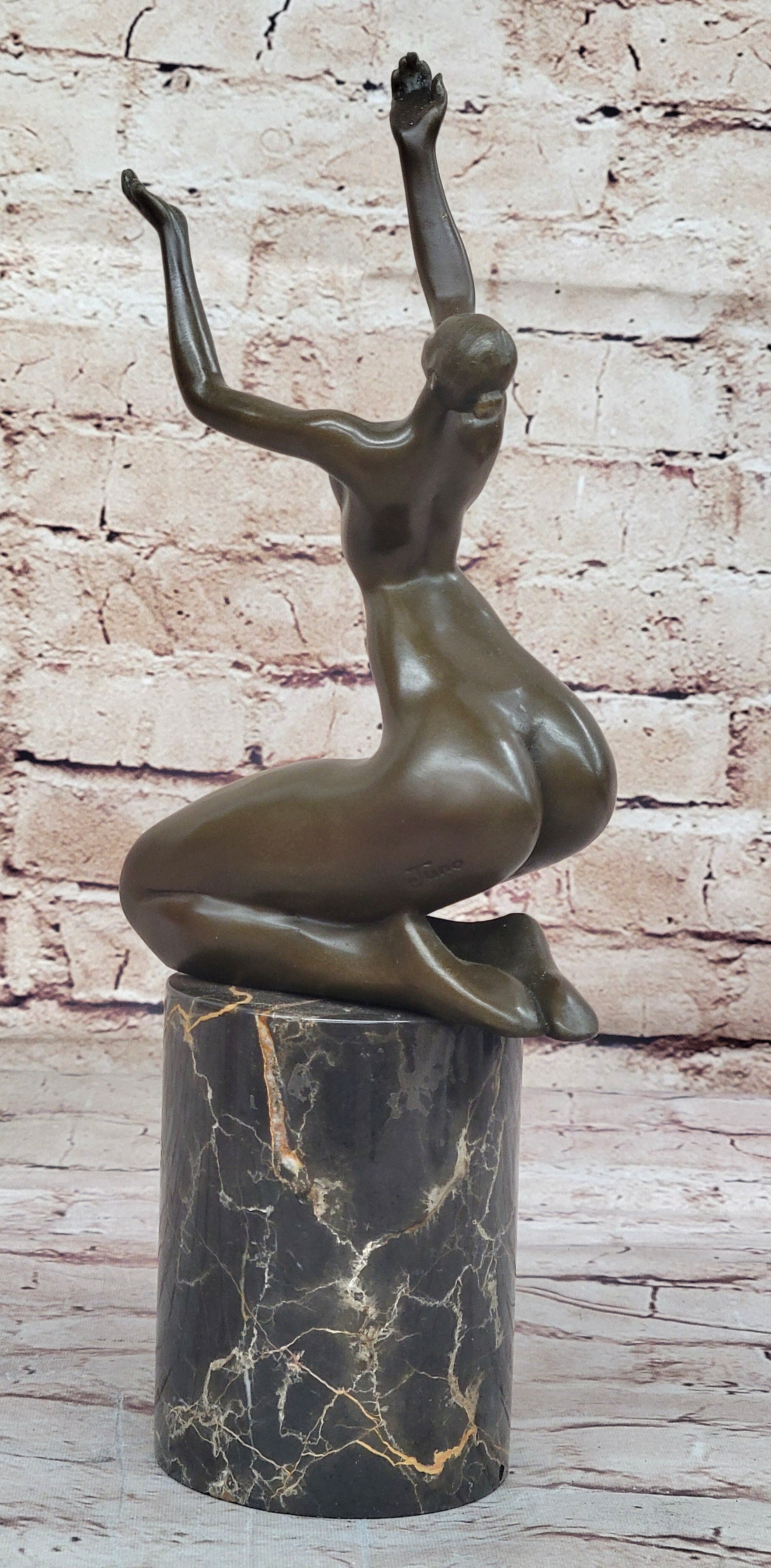 BRONZE SCULPTURE ART ABSTRACT SURREALISM DANCER NUDE WOMAN HOME OFFICE GIFT SALE