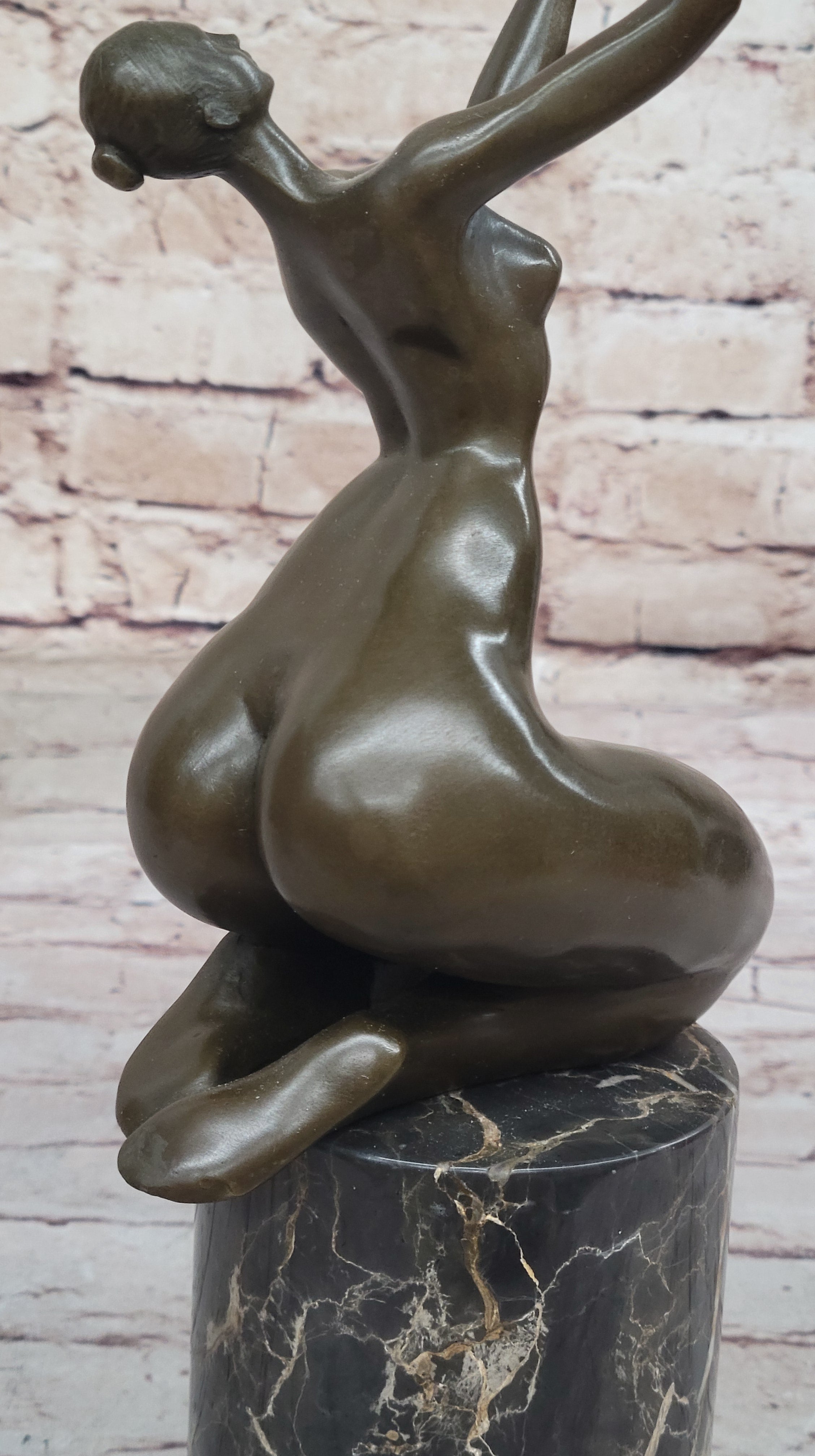 BRONZE SCULPTURE ART ABSTRACT SURREALISM DANCER NUDE WOMAN HOME OFFICE GIFT SALE