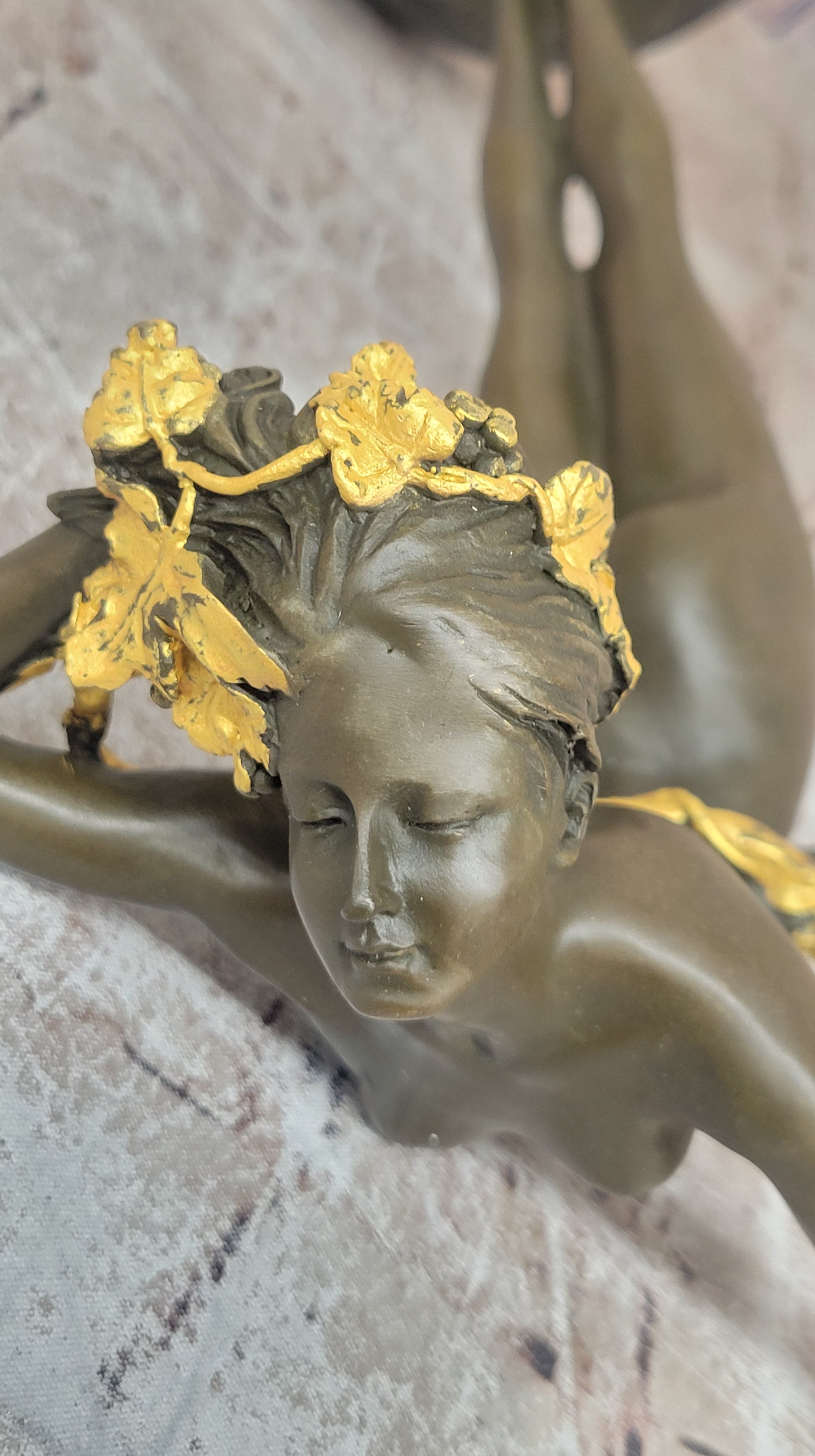 Art Deco Nouveau Vine Dancer Frishmuth Bronze Statue Figurine Figure Gift Decor