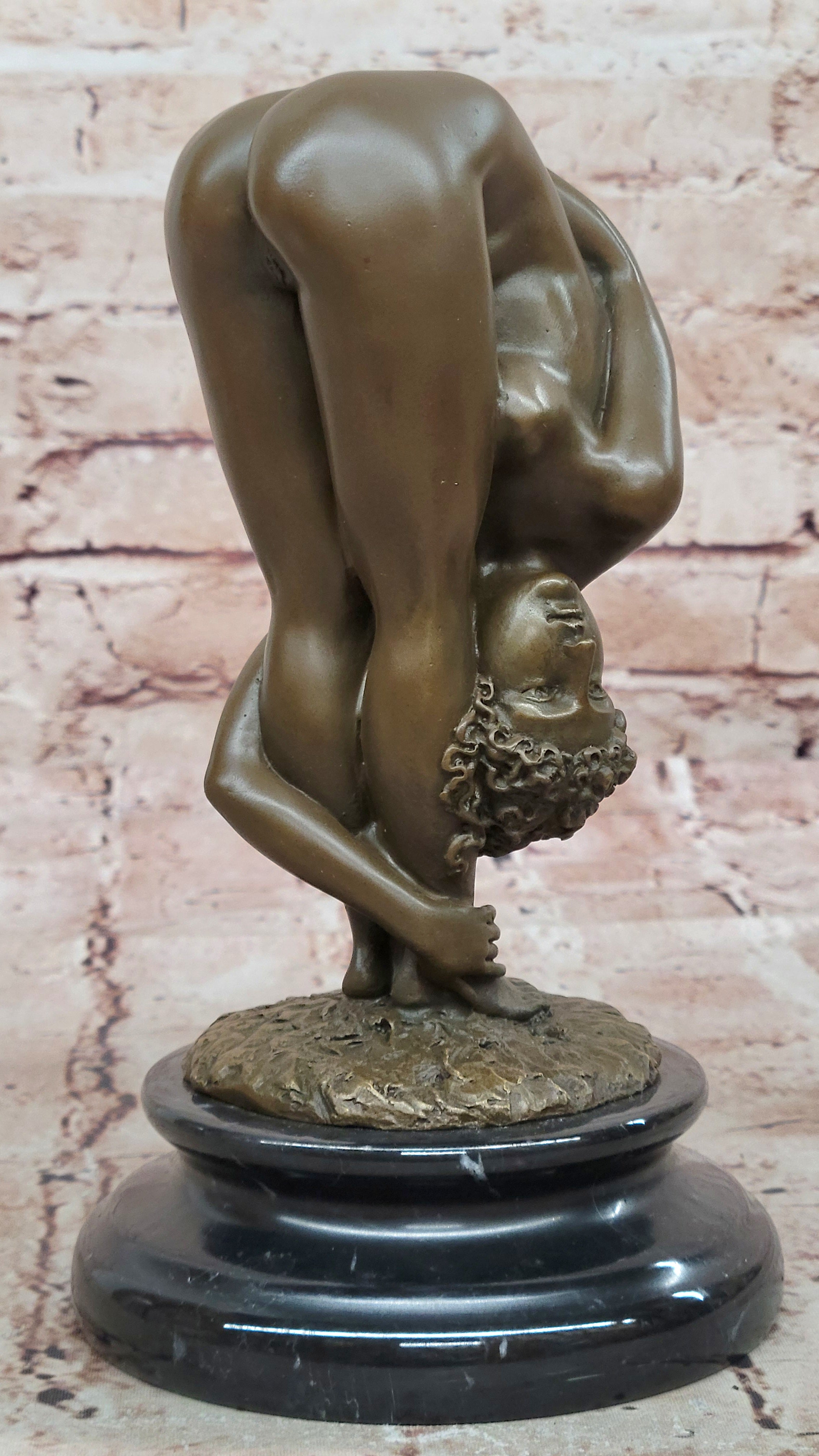 Gilded Bronze Sculpture - Erotic Scene. France, Late 19th Ce Gilded Bronze Sculpture - Erotic Scene. France, Late 19th Ce