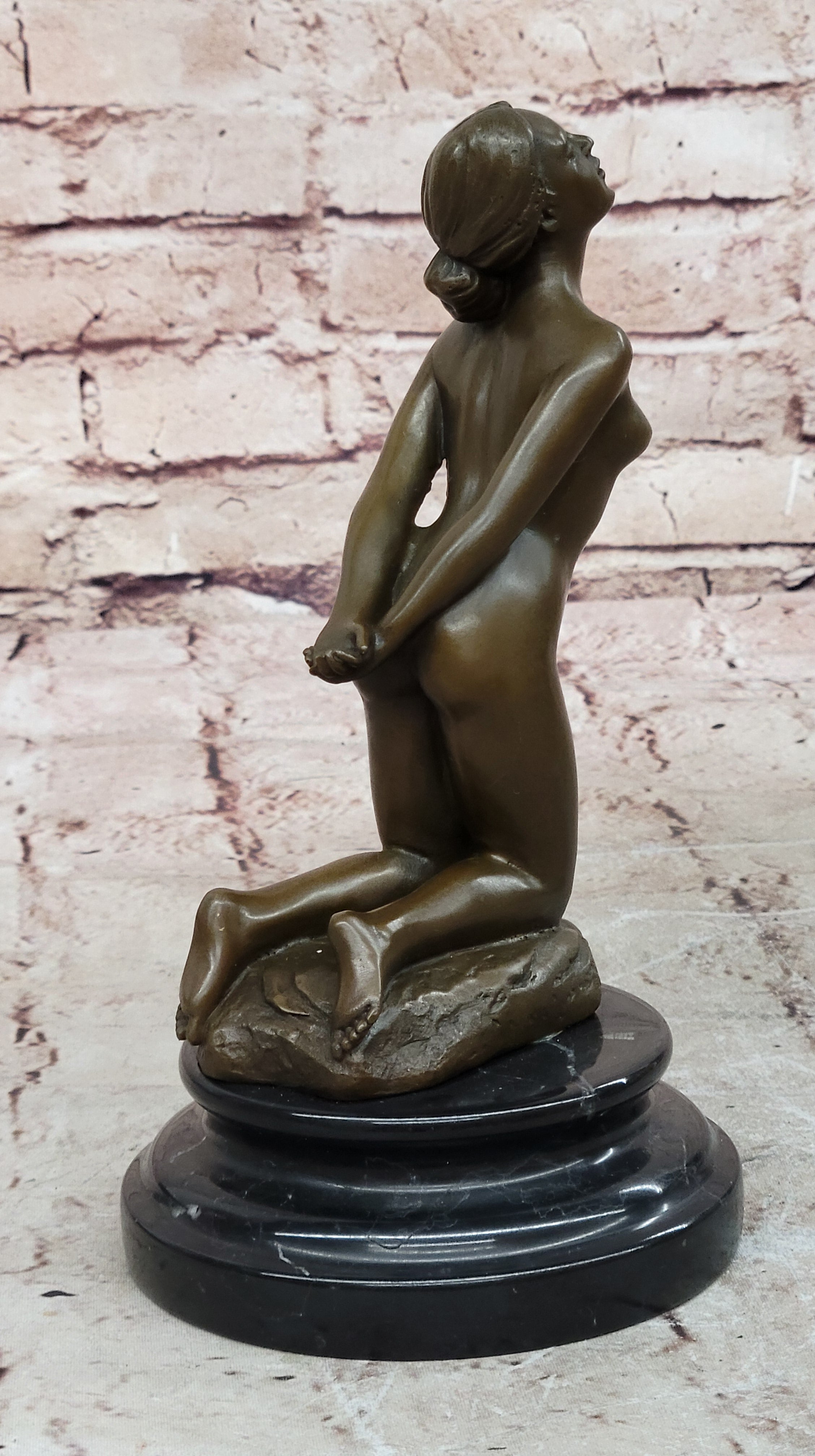 Art Deco Nude Female by French Artist Jean Patoue Bronze Sculpture Statue GIFT