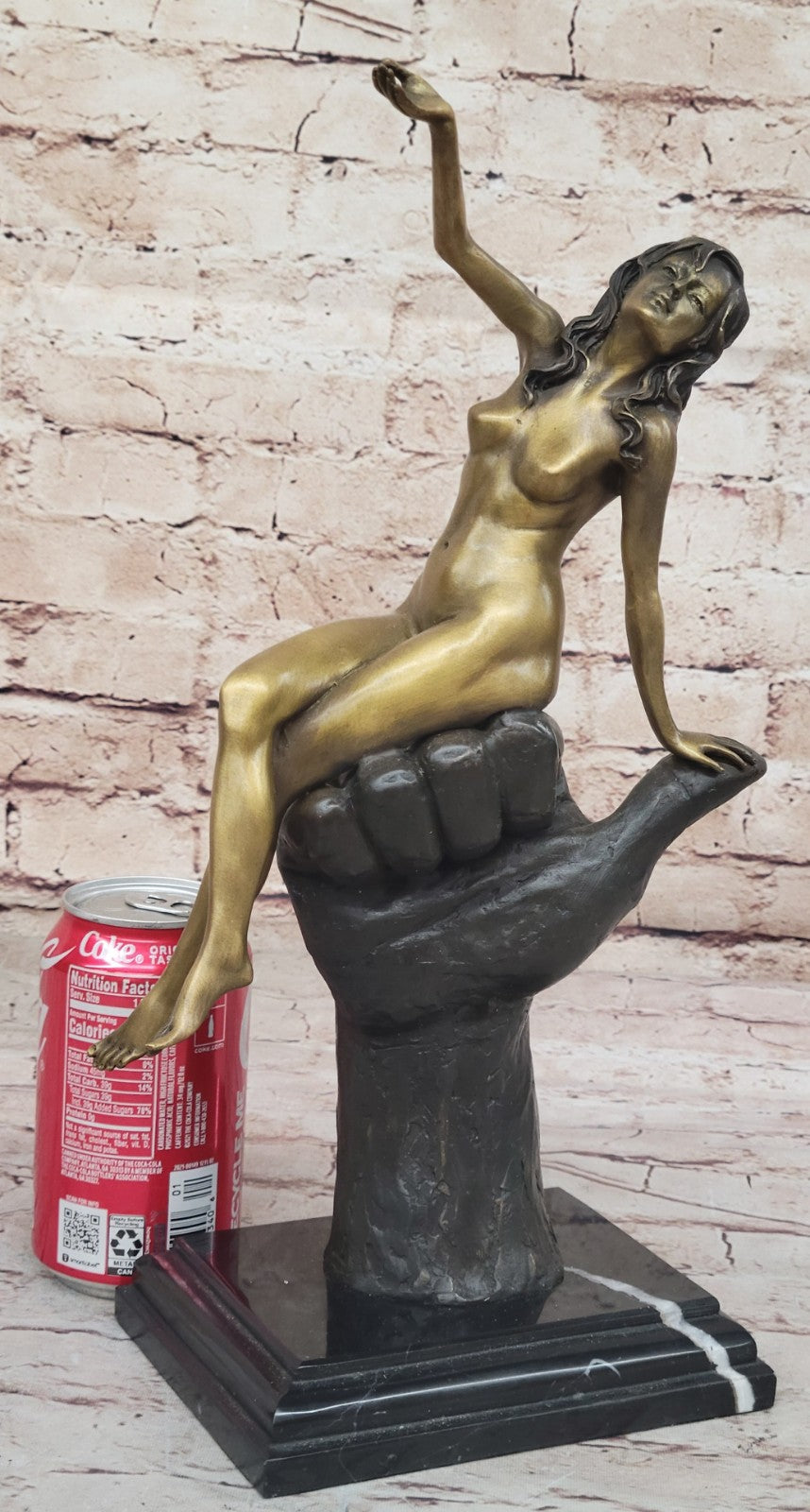 Genuine Bronze Sculpture Nude Naked Female Hot Cast Decor Lost Wax Method