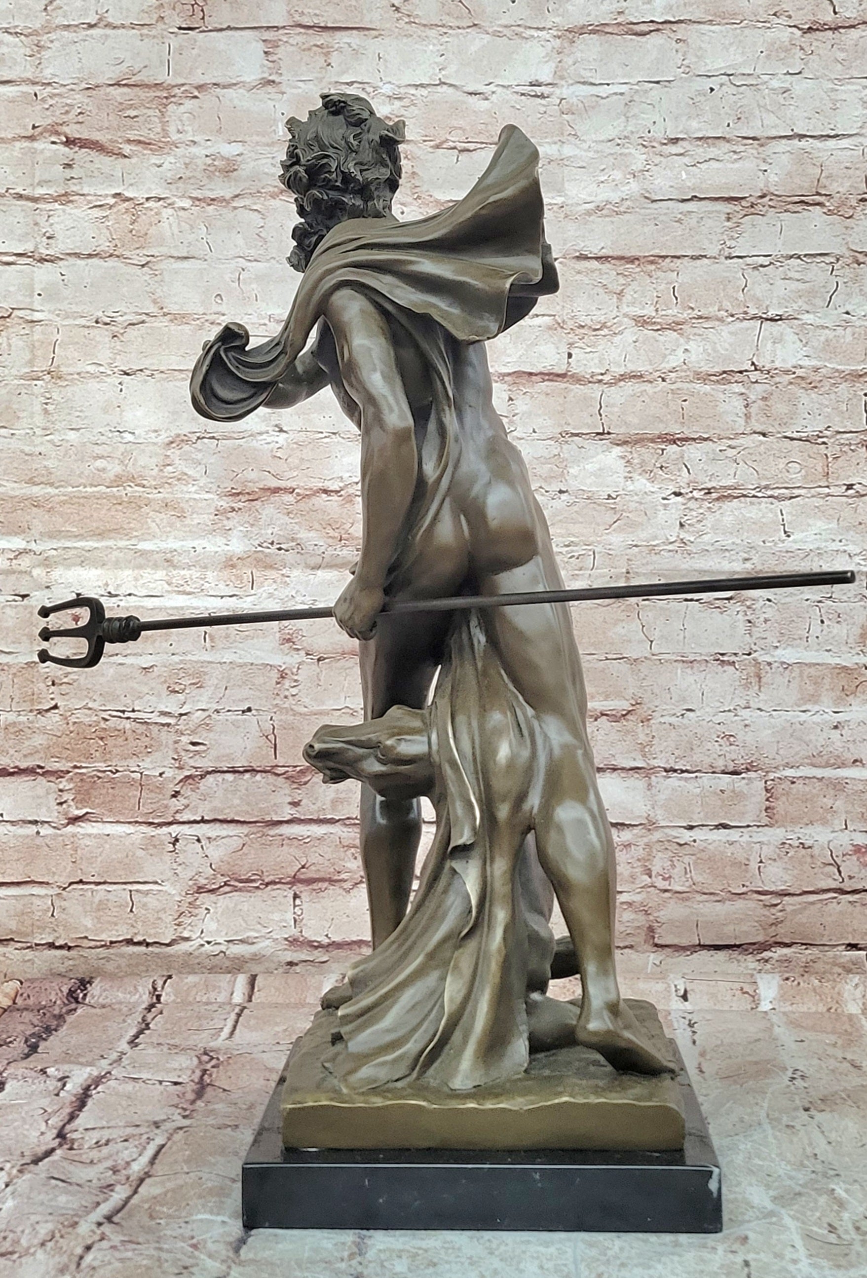Cesaro Bronze Neptune Figurine Sea God Sculpture Mythology Art Statue