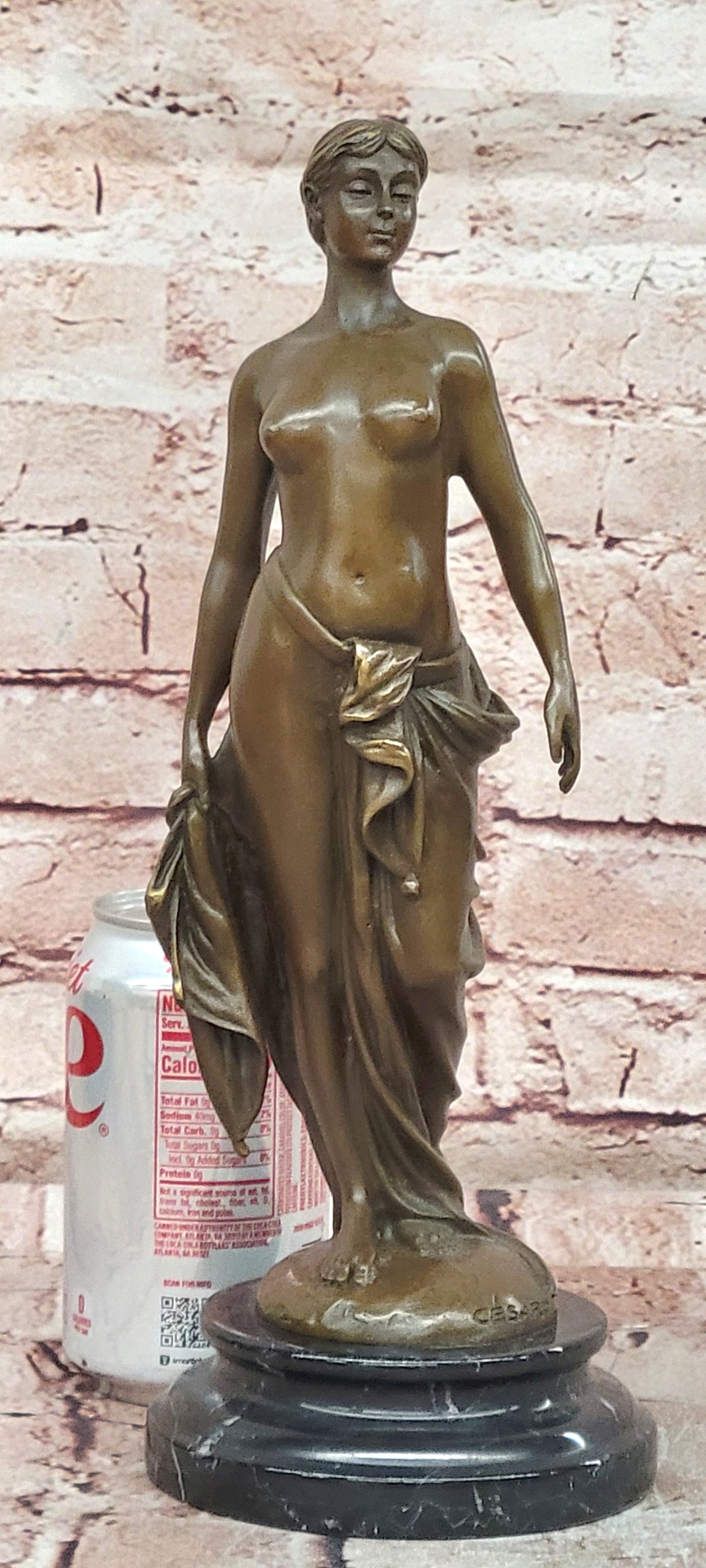 Signed High Quality Brutt Art Deco Nude Bronze Sculpture Collectible Gift Sale