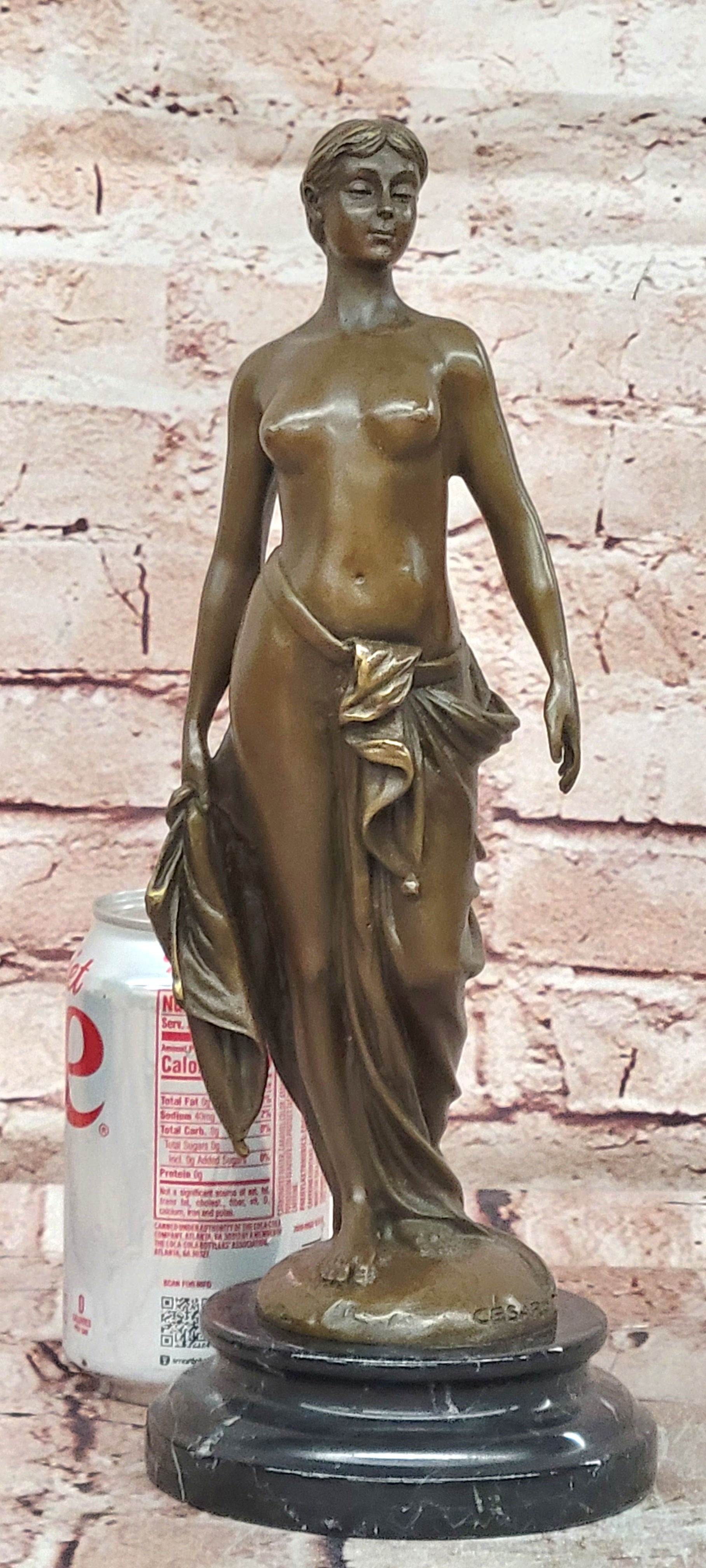 Signed High Quality Brutt Art Deco Nude Bronze Sculpture Collectible Gift Sale