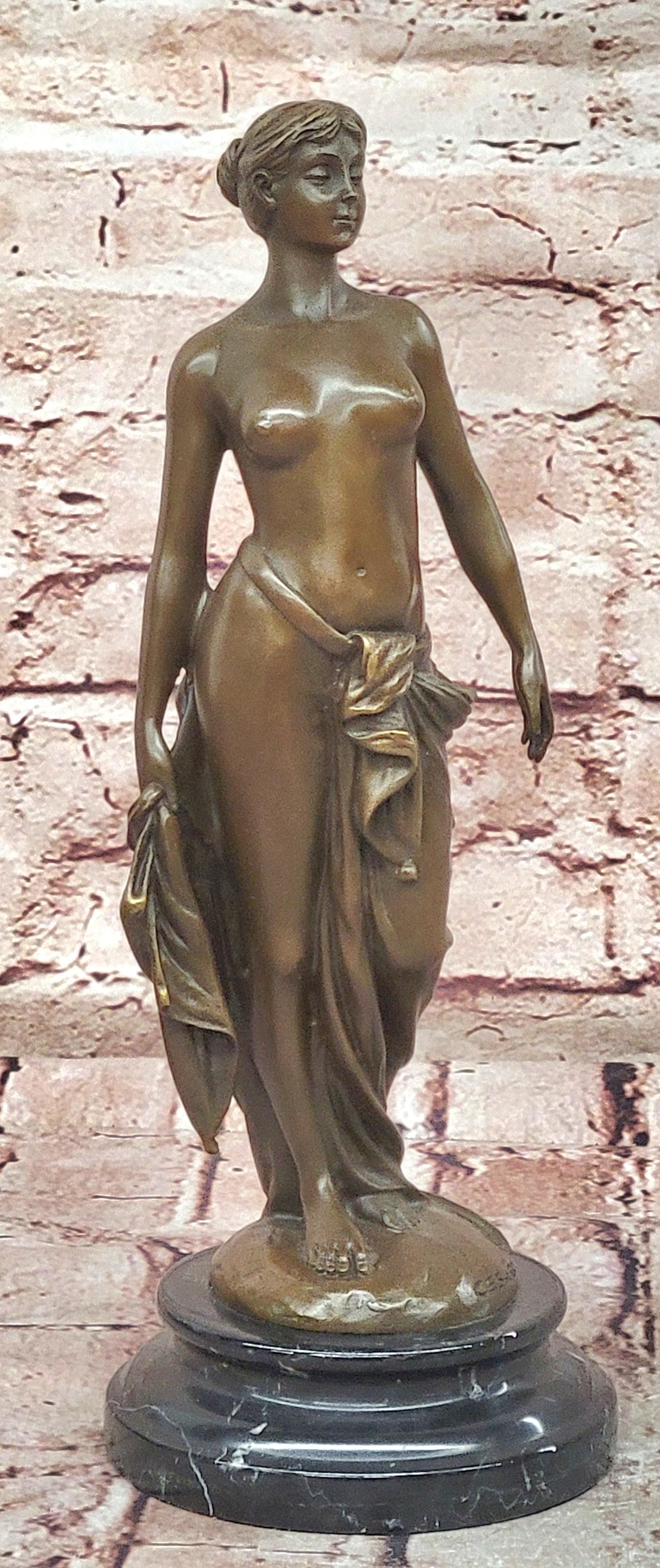 Signed High Quality Brutt Art Deco Nude Bronze Sculpture Collectible Gift Sale