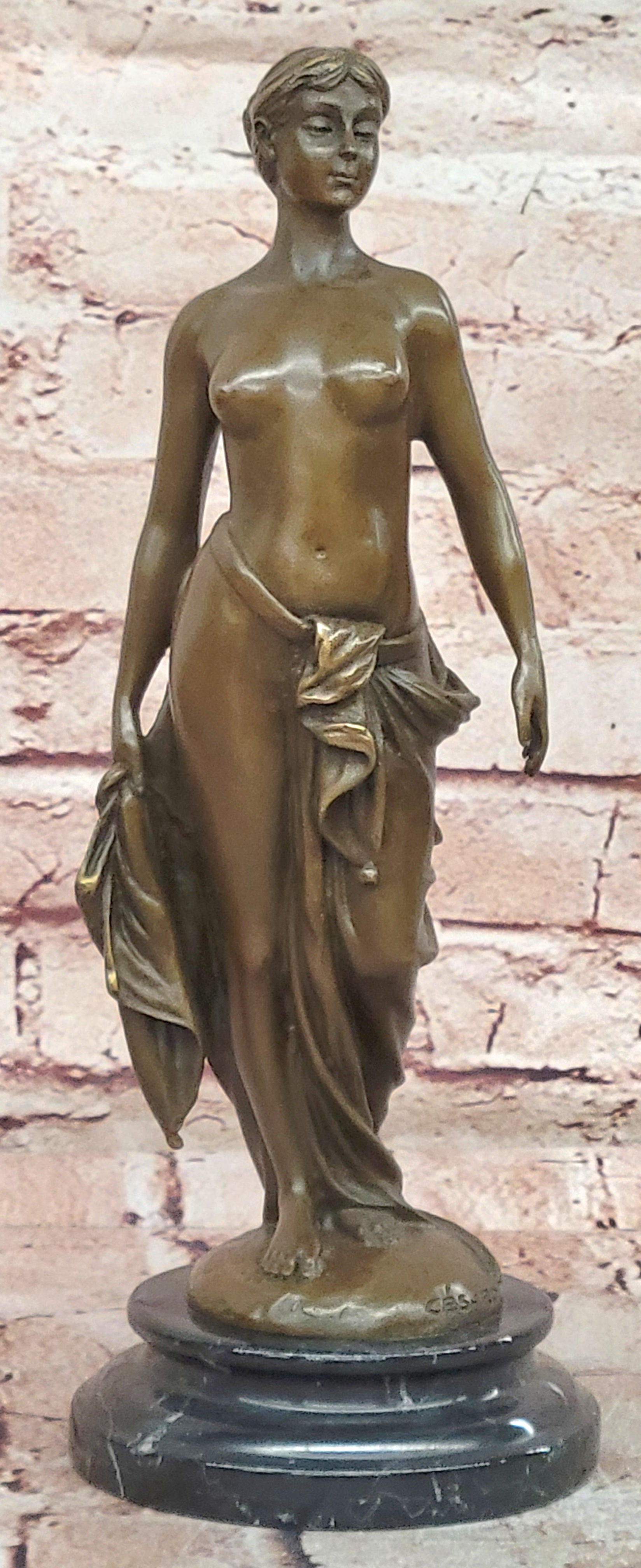 Signed High Quality Brutt Art Deco Nude Bronze Sculpture Collectible Gift Sale