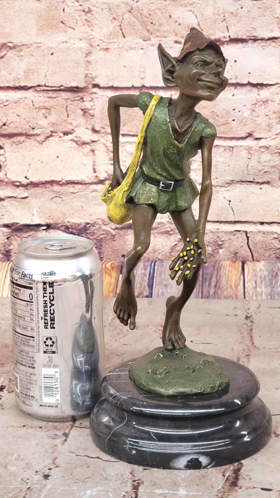 Hot Cast Original: Juno`s Colorful Patina Leprechaun Bronze Statue Figure
