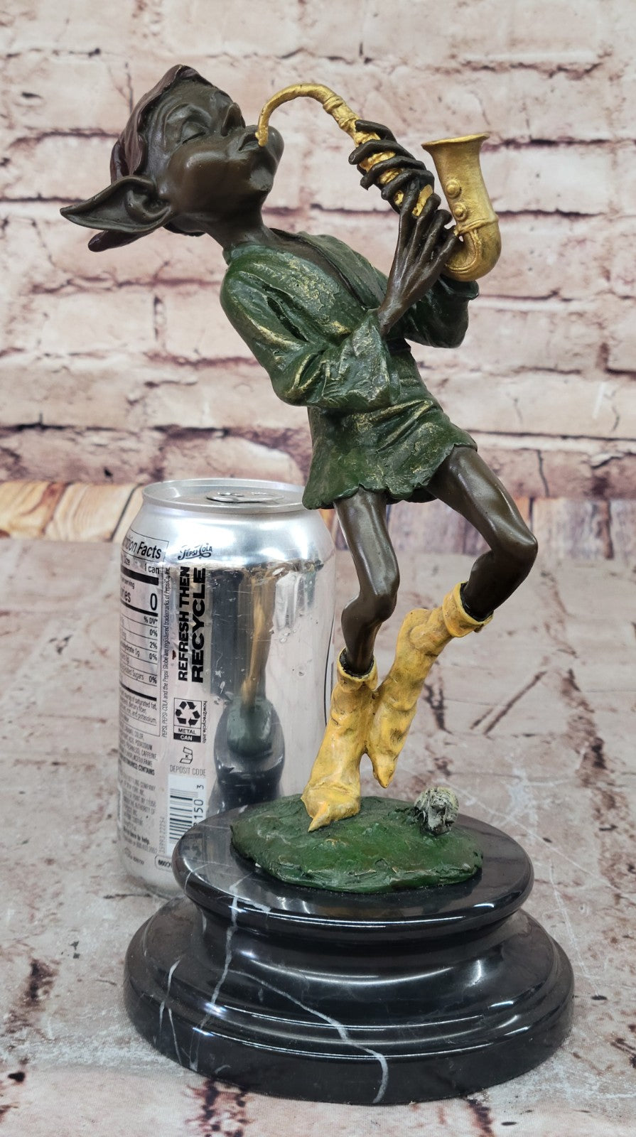 Juno`s Solid Bronze Music Lover Figurine - Collector`s Edition Artwork