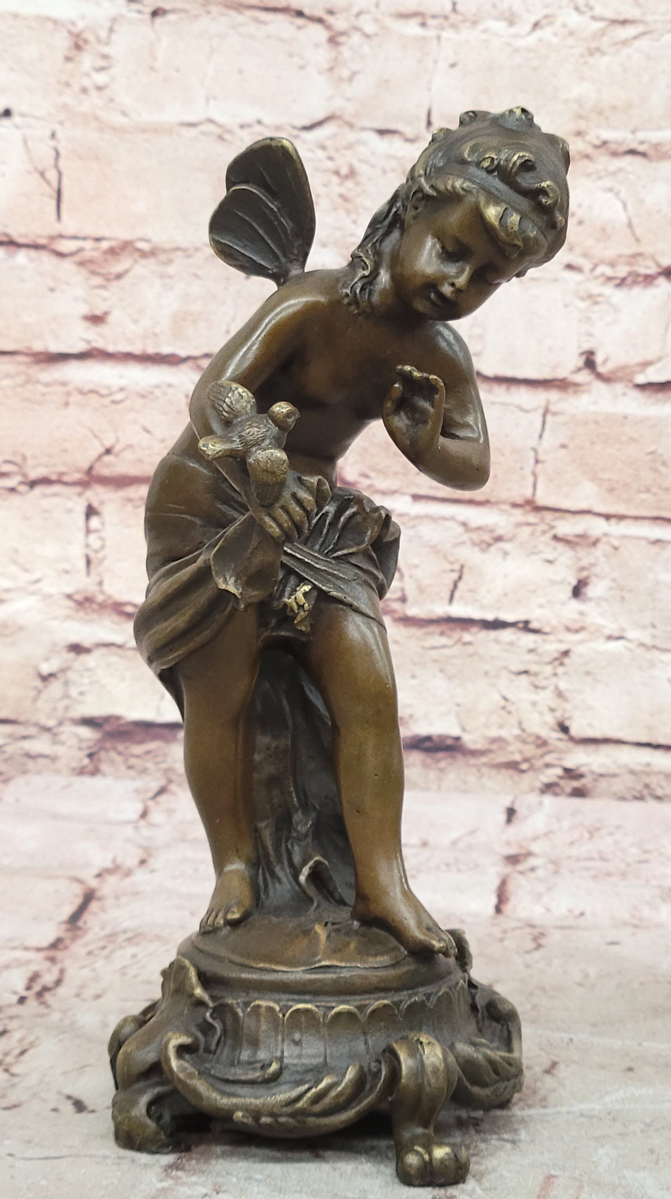 BRONZES Europe Style Bronze Sculpture Art Collection Casting Bronze Fairy Statue
