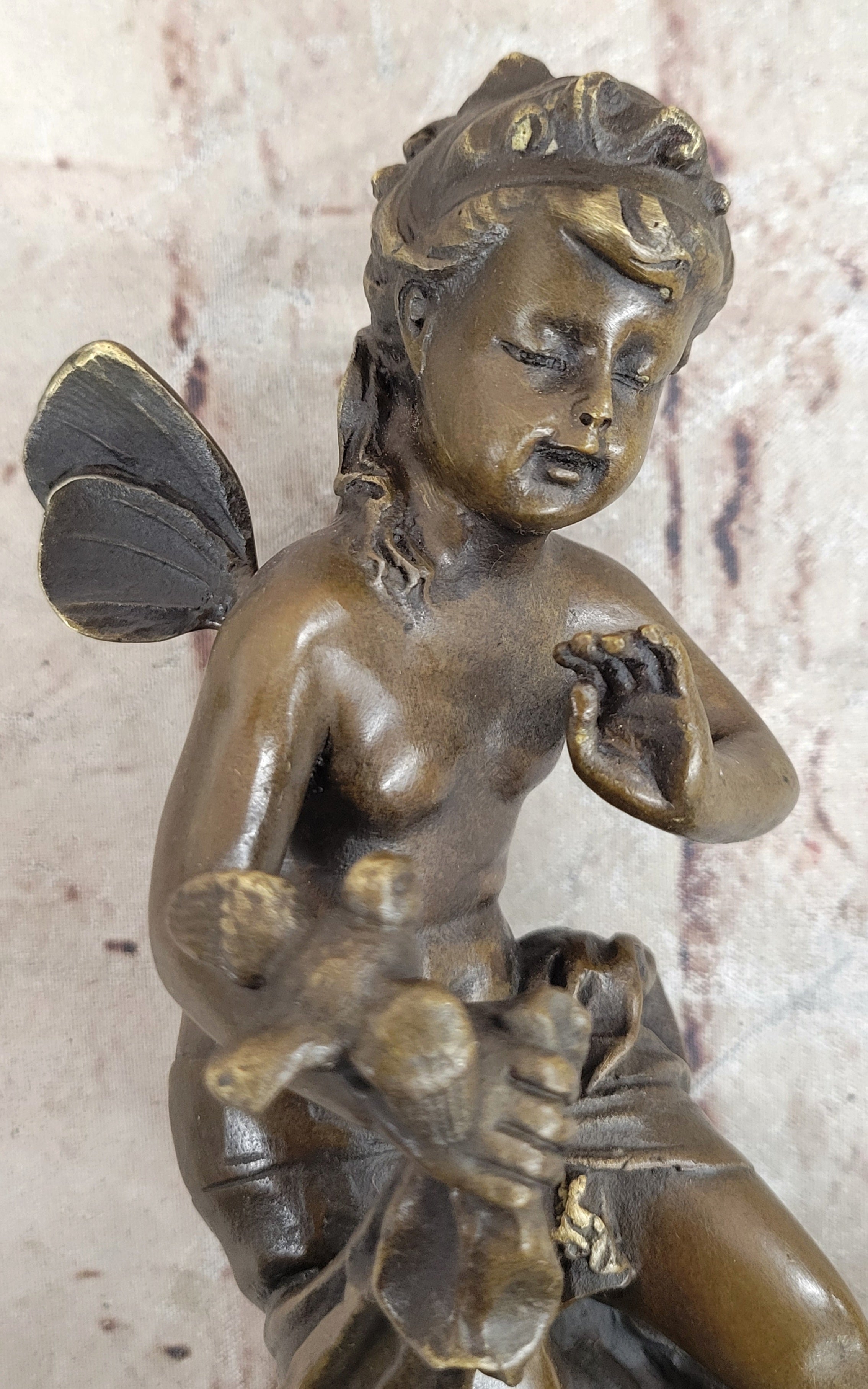 BRONZES Europe Style Bronze Sculpture Art Collection Casting Bronze Fairy Statue