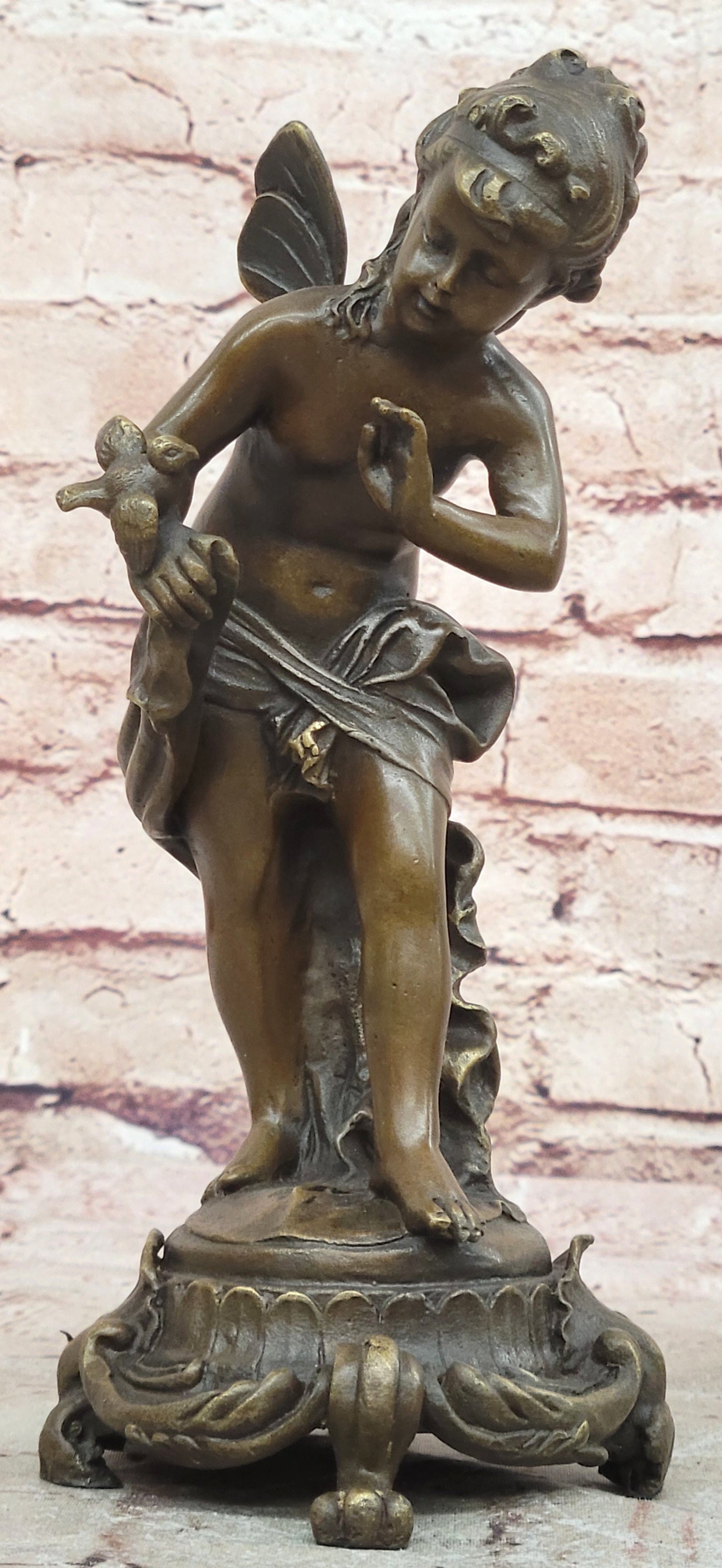 BRONZES Europe Style Bronze Sculpture Art Collection Casting Bronze Fairy Statue