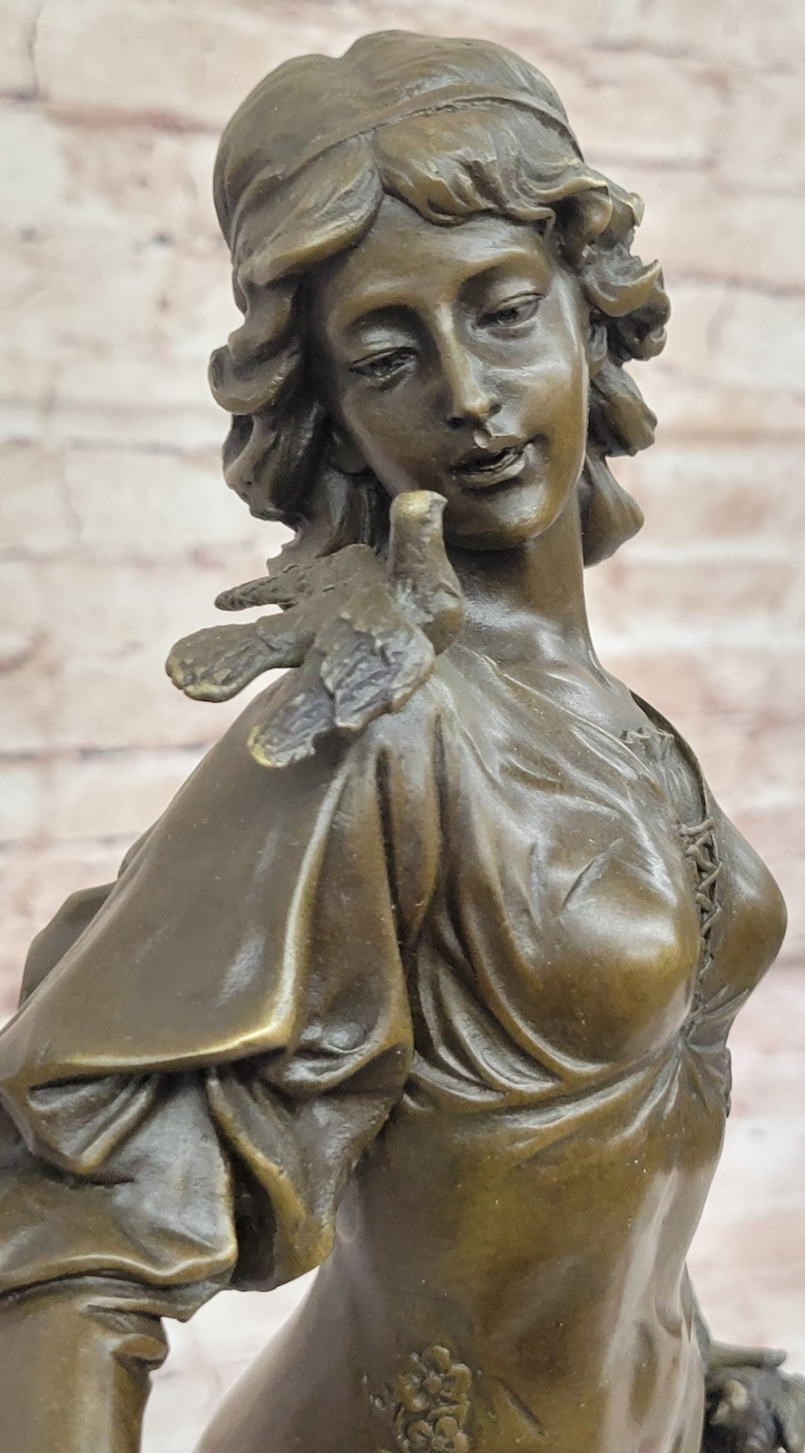 Solid Bronze Sculpture Sexy Girl With Bronze Art Deco Statue by Henri Ple