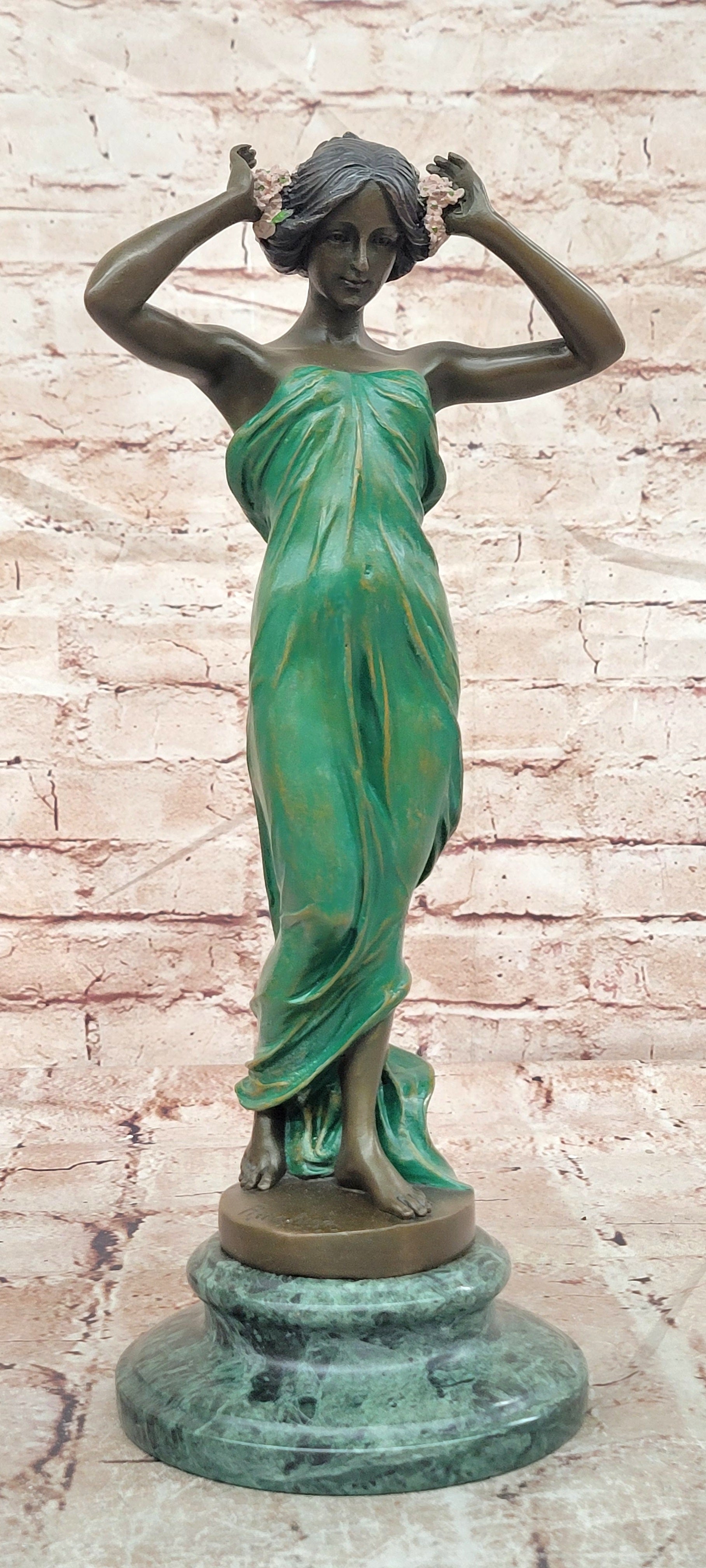 Pittaluga Bronze Nature Goddess Sculpture Forest Nymph Fine Art Deco Figurine