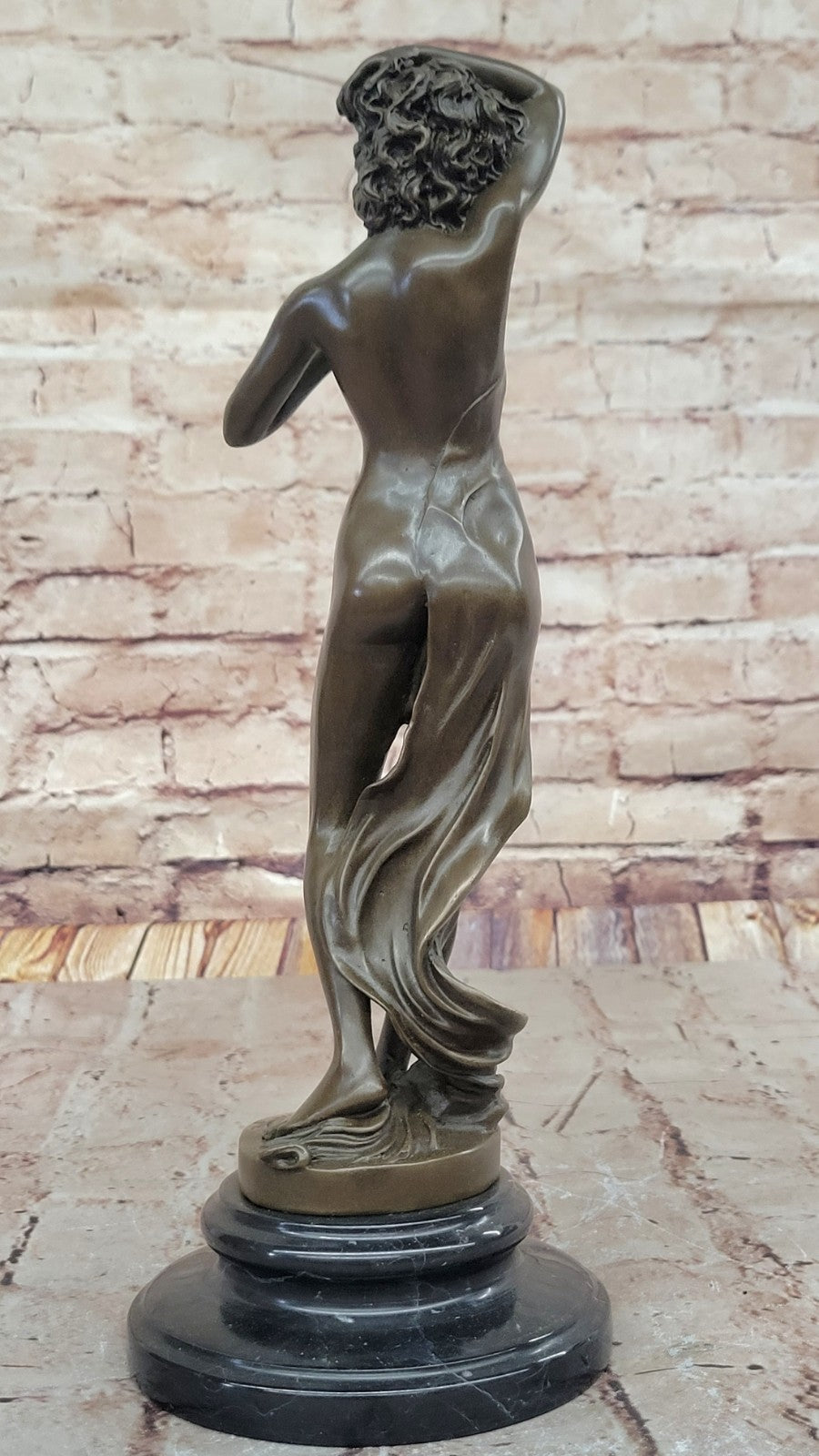 Western Bronze Marble Art Deco Sculpture Statue Sexy Nude Woman Girl Erotic