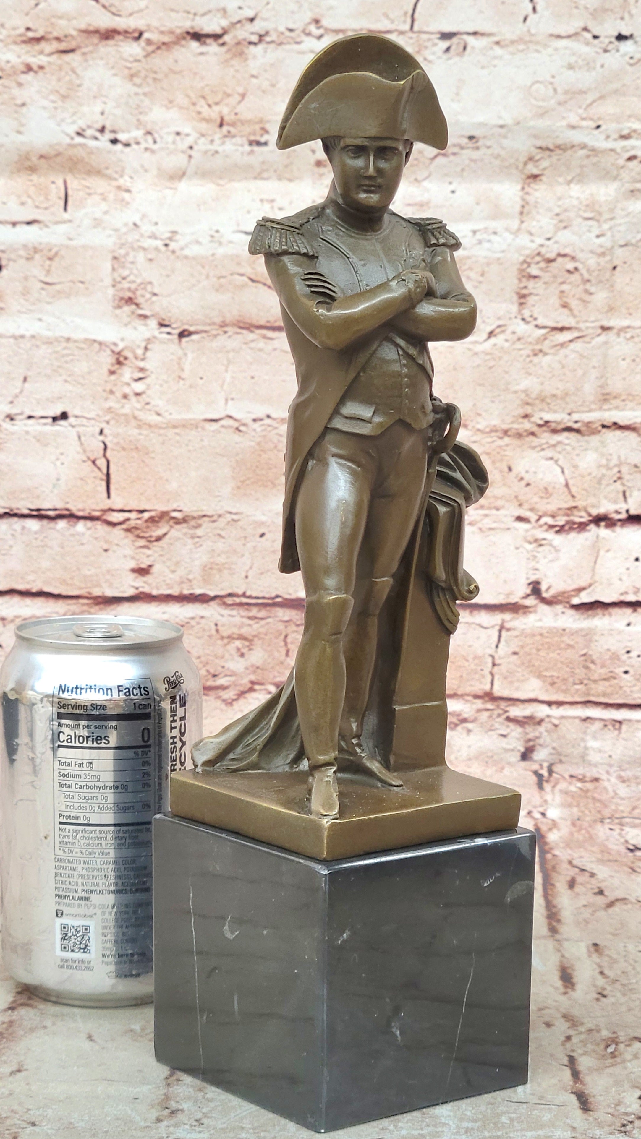 French Commander Napoleon Bonaparte Military Bronze Statue Home Art Deco Figure