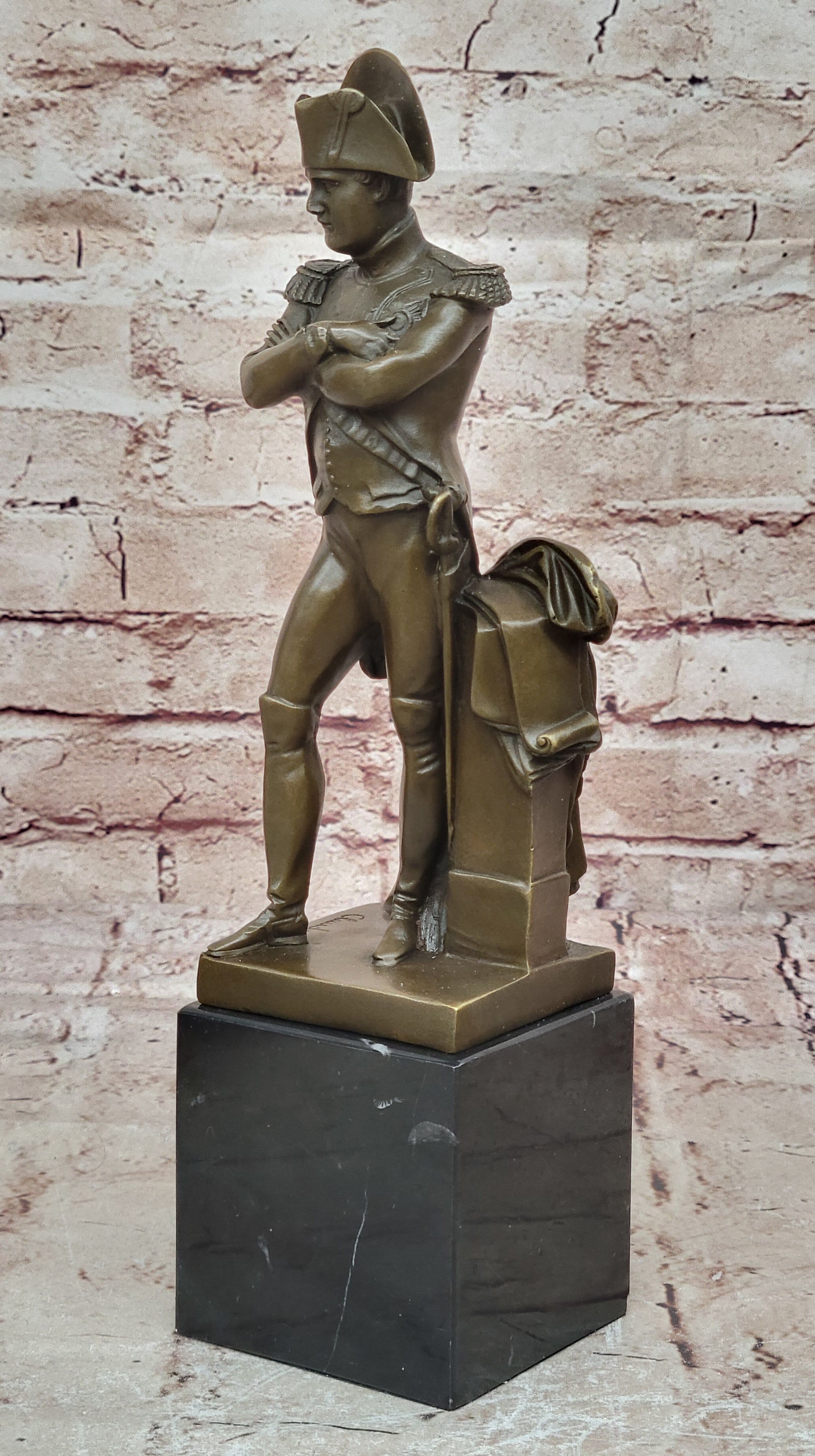 French Commander Napoleon Bonaparte Military Bronze Statue Home Art Deco Figure