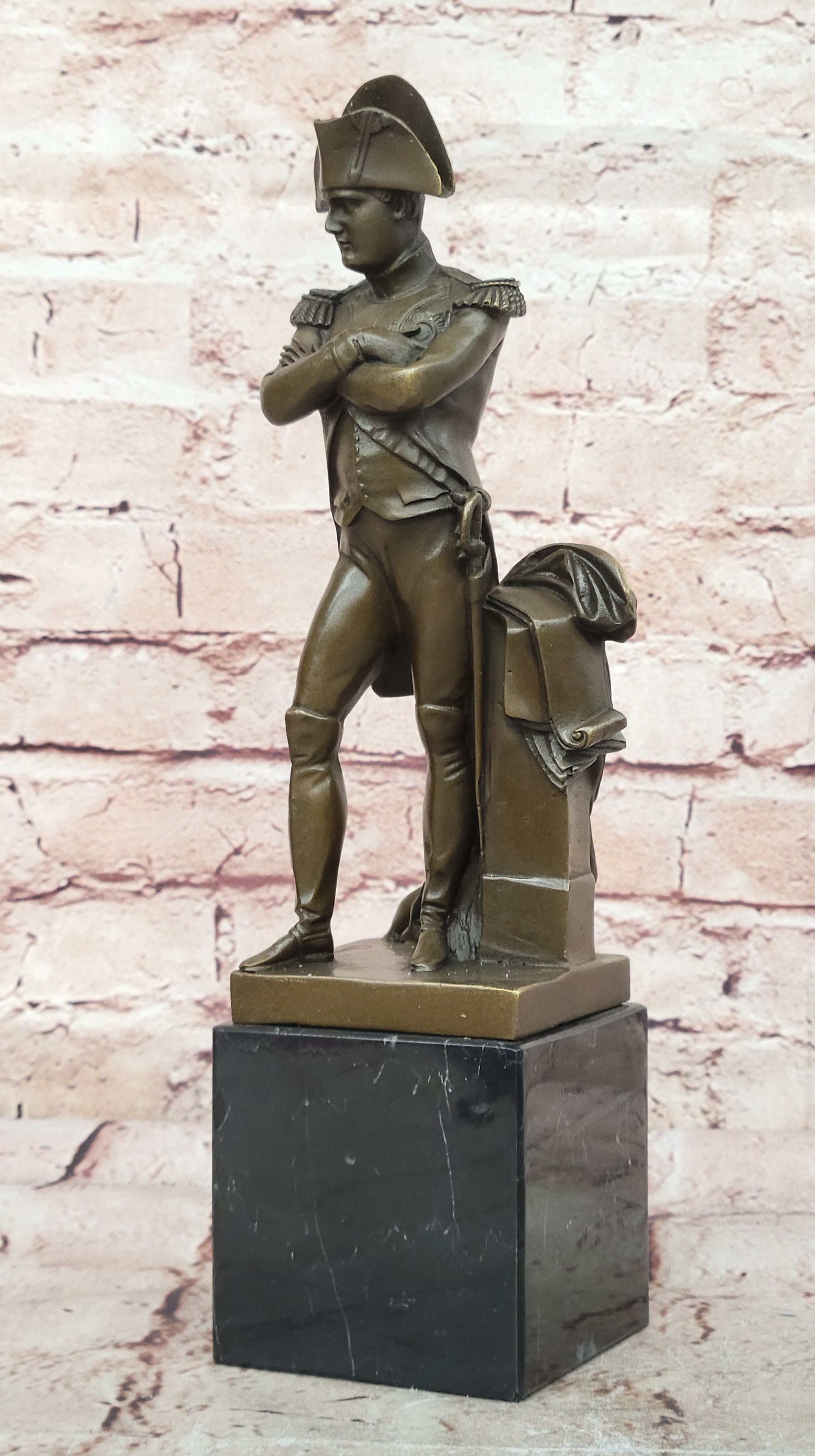 French Commander Napoleon Bonaparte Military Bronze Statue Home Art Deco Figure
